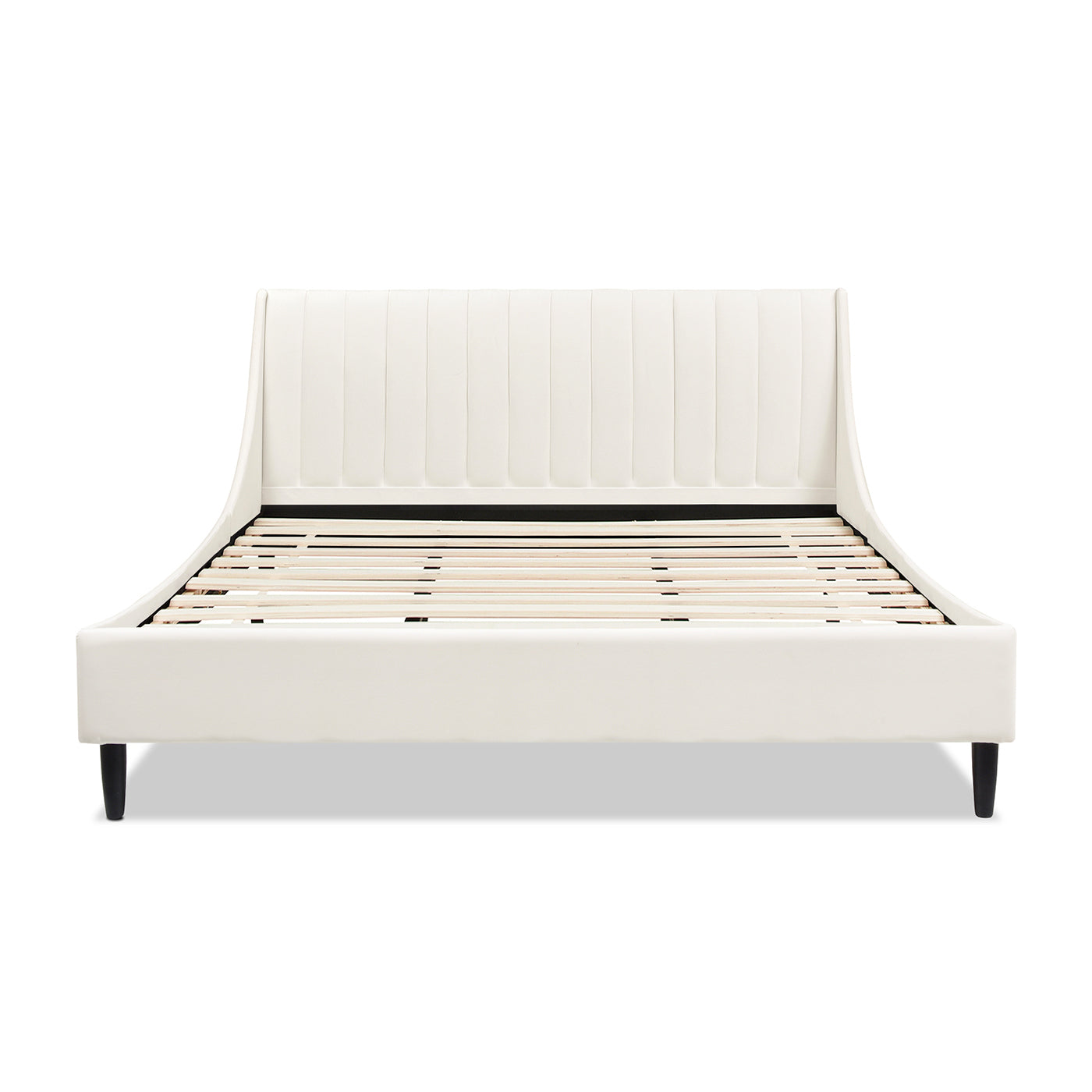 Asphodel Upholstered Platform Bed with Channel Tufted Headboard
