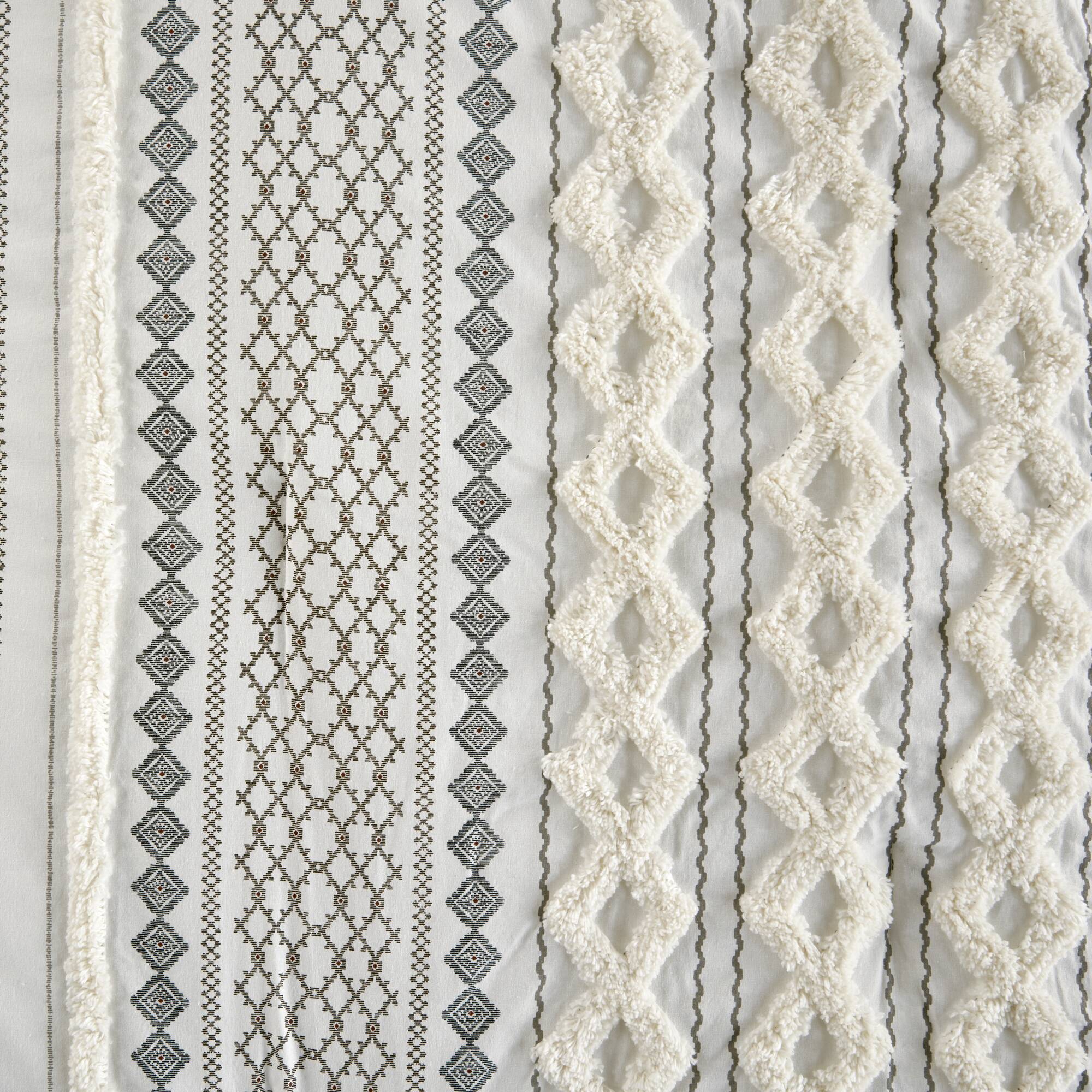 Imani Cotton Printed Comforter Set with Chenille