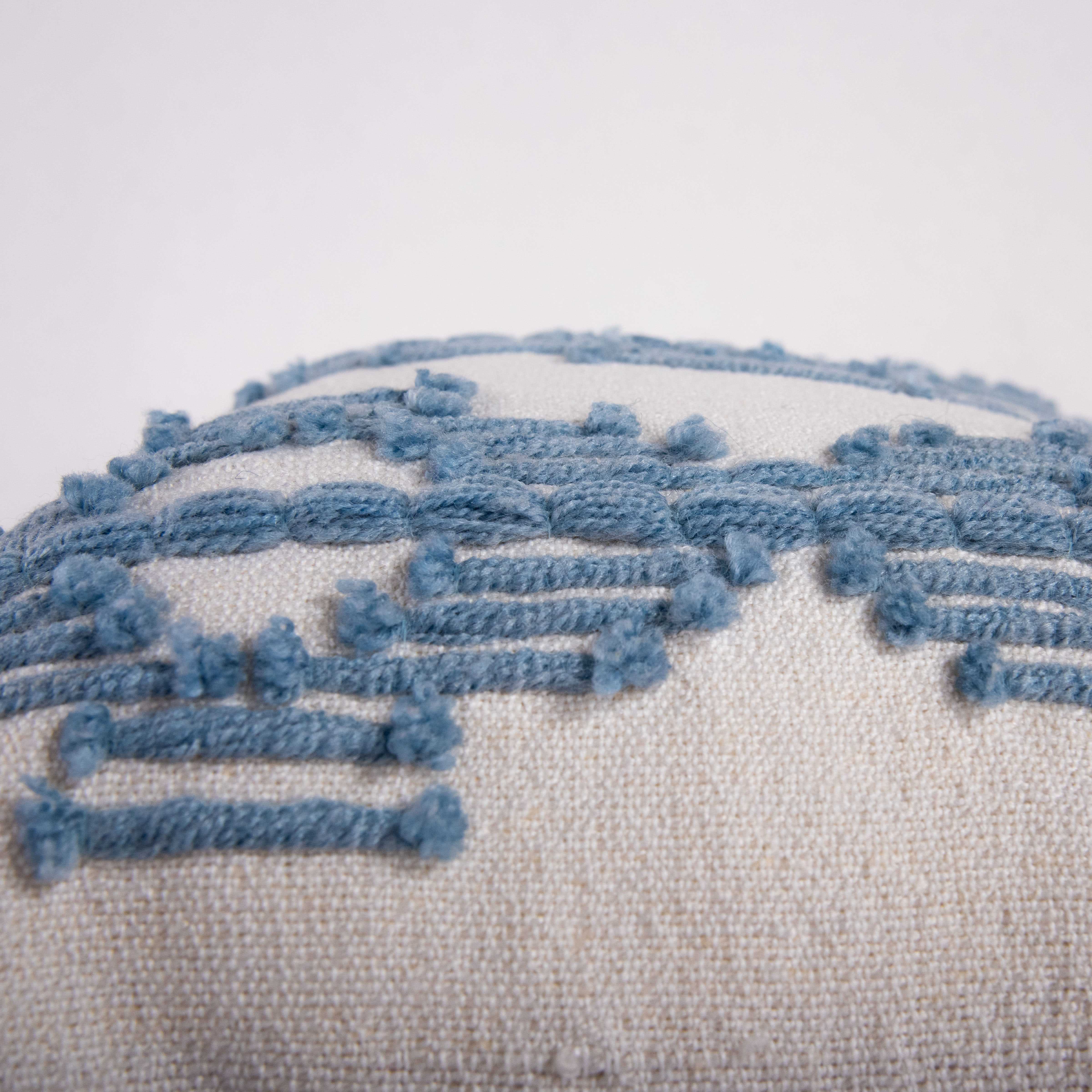 Woven Embroidered Medallion Decorative Throw Pillow