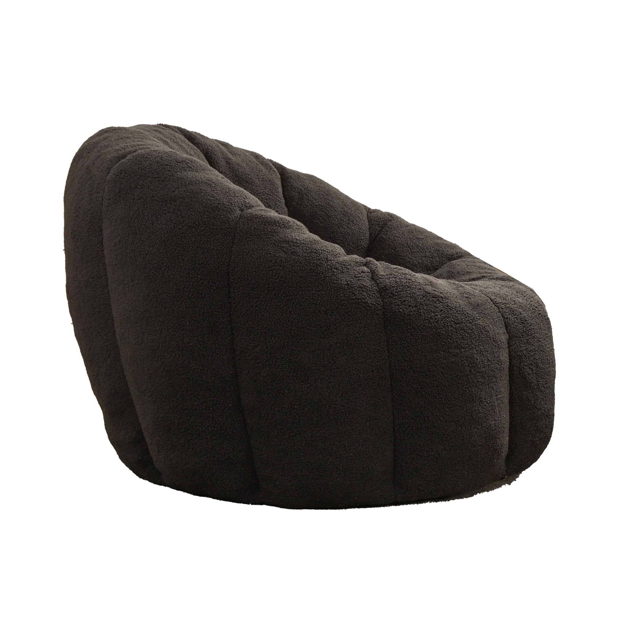 Plush Faux Fur Bean Bag Chair with Armrests