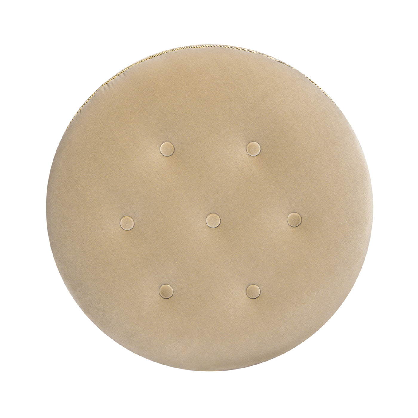 Yolanda 24" Round Upholstered Accent Ottoman, Olive Green Performance Velvet