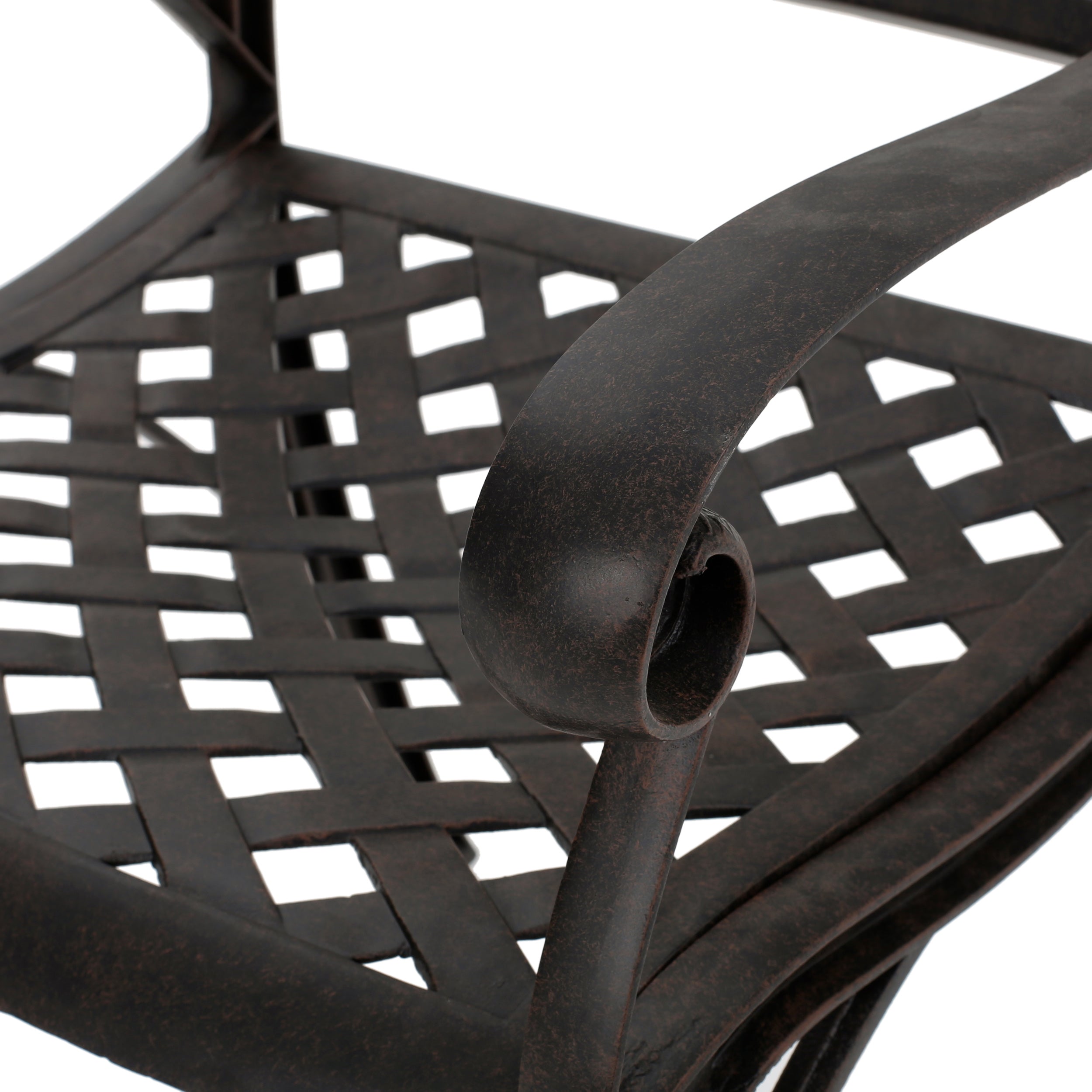 Montego Cast Aluminum Outdoor Dining Chairs in Bronze, Set of 2