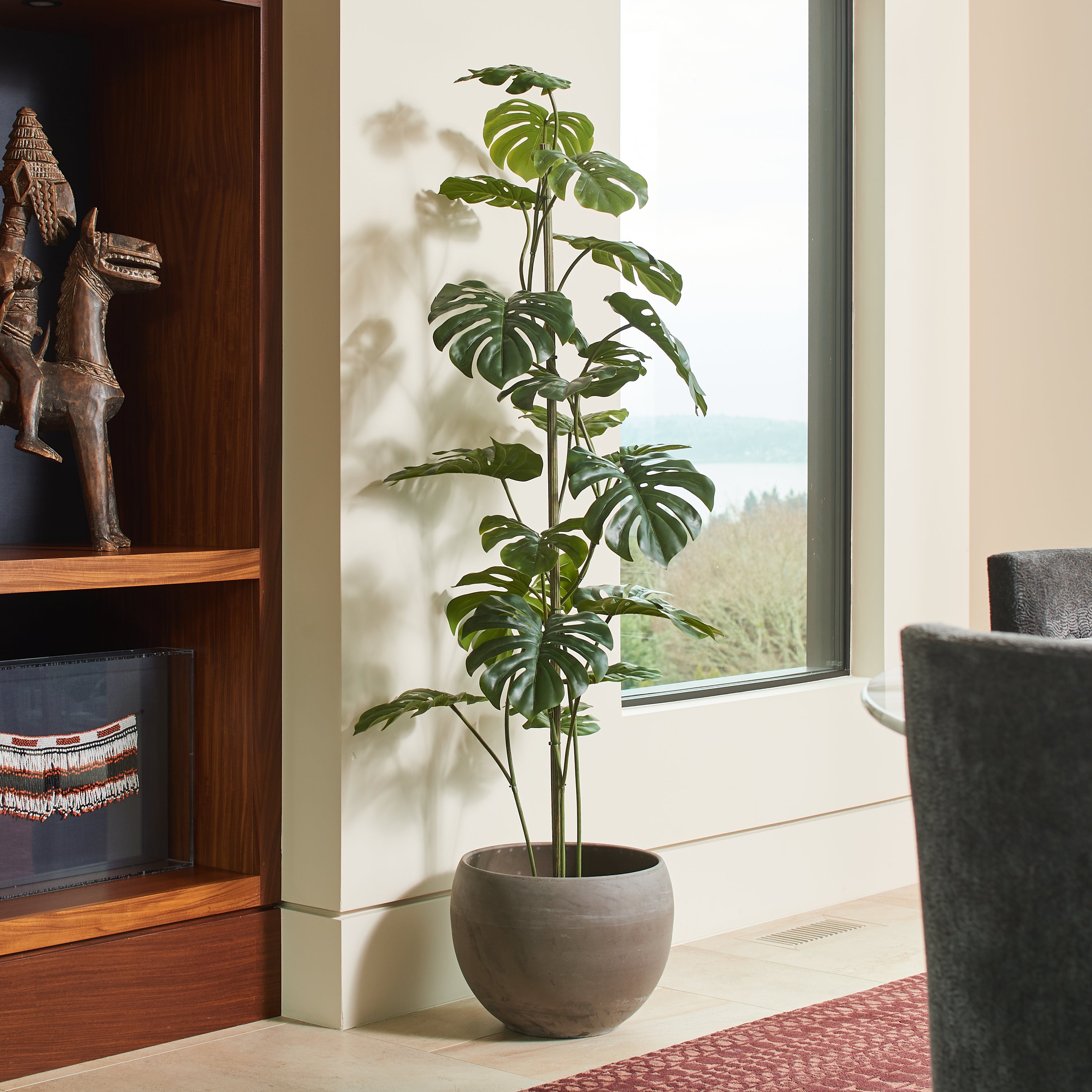 Faux Potted Monstera Tree, 5 ft