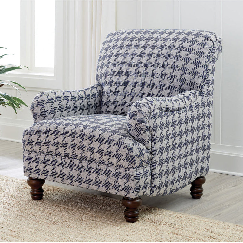 Danforth Houndstooth Upholstered High Backrest Accent Chair
