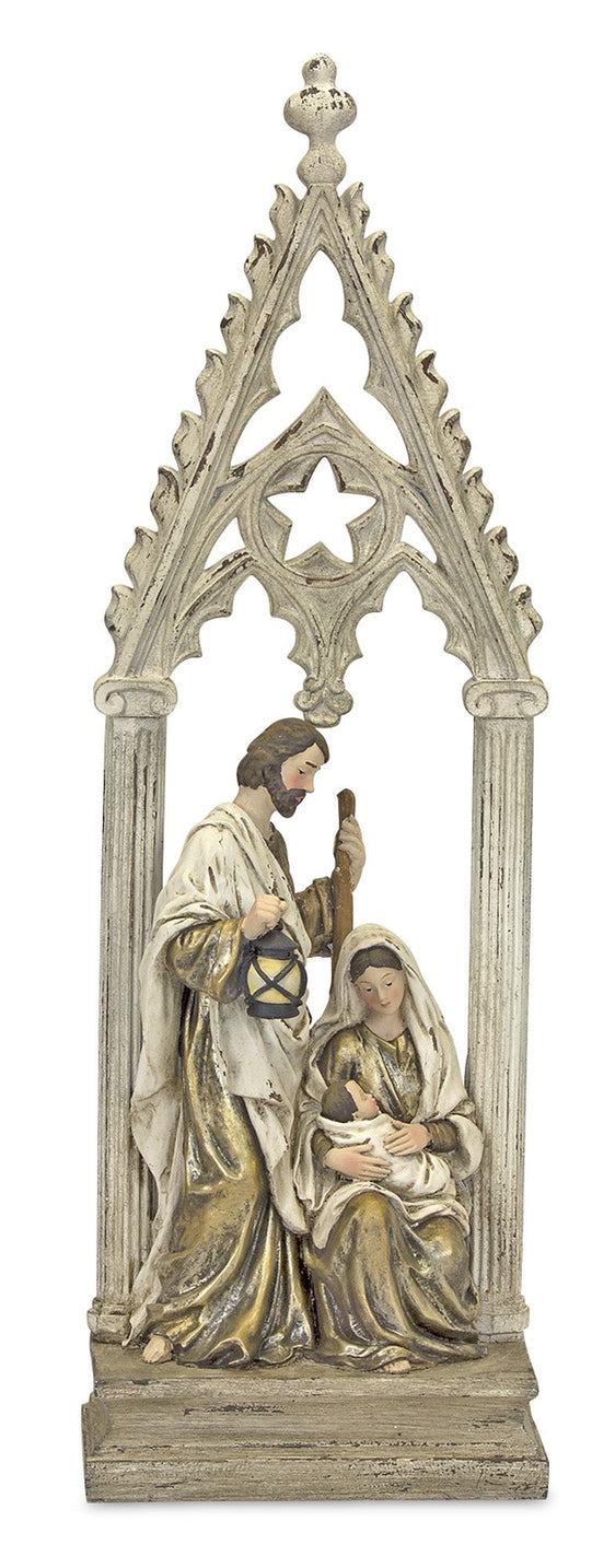Holy Family Nativity Arch with Gold Finish 23.25"