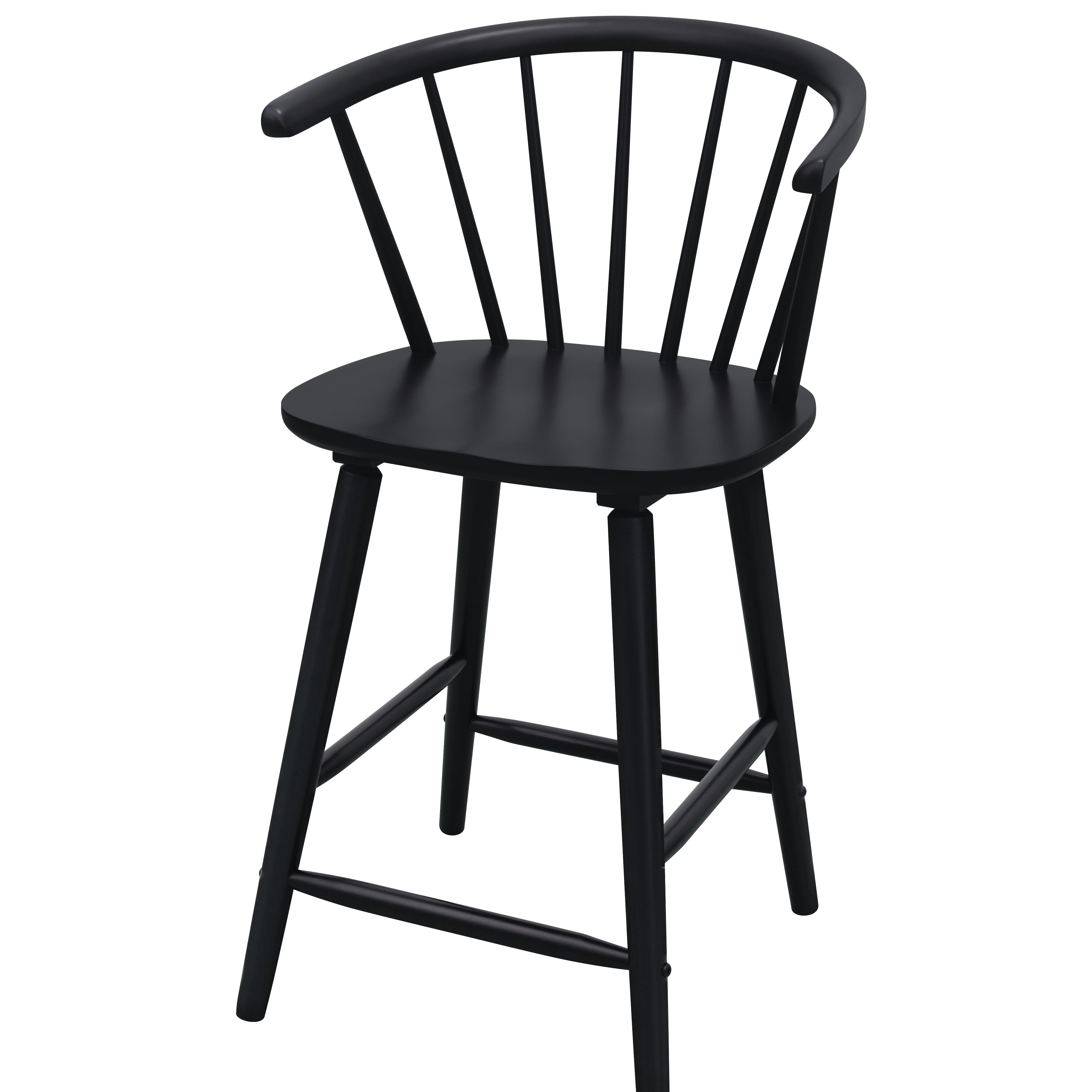Spindle Back Wooden Counter Height Stool, Set of 2