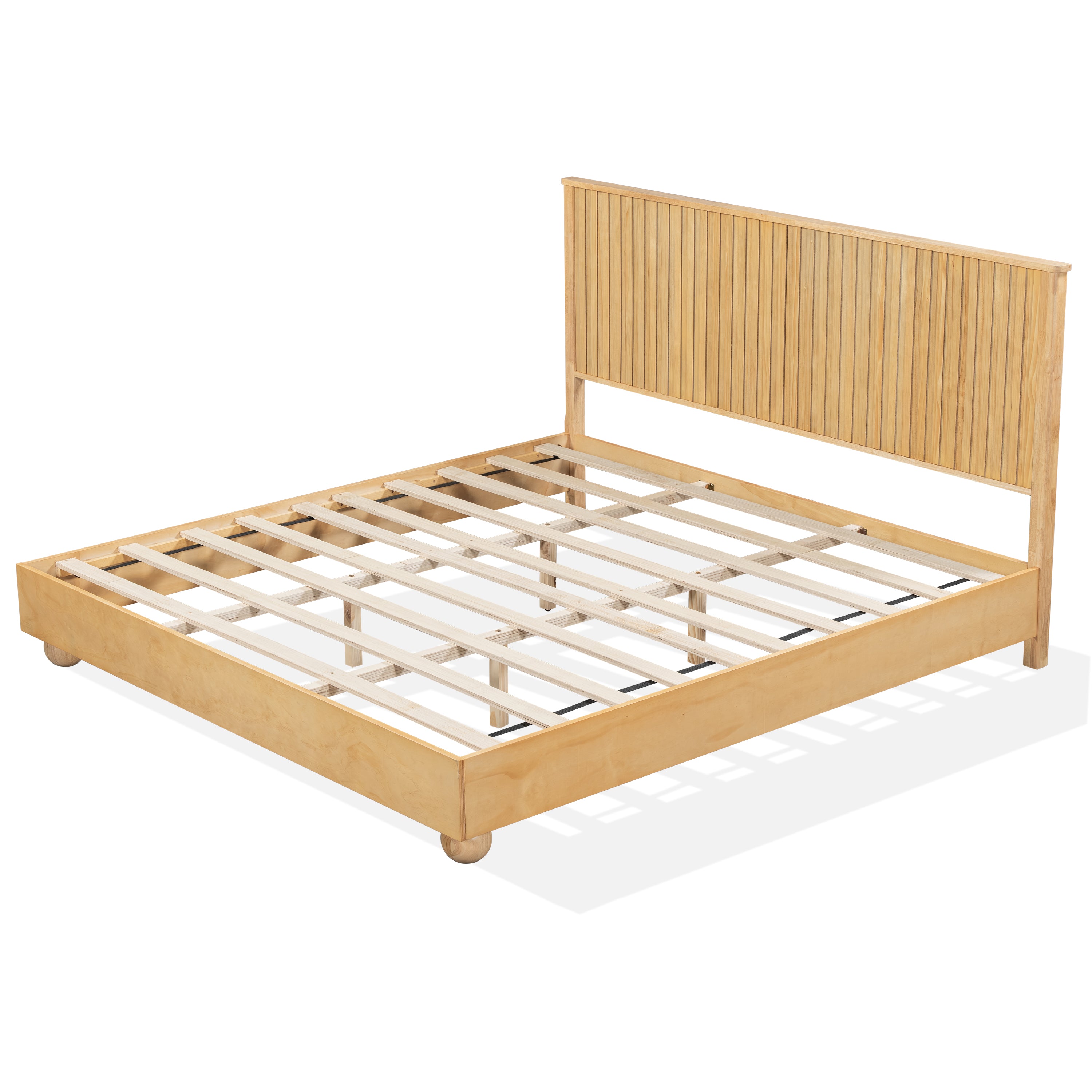 Bed Frame With Reeded Headboard