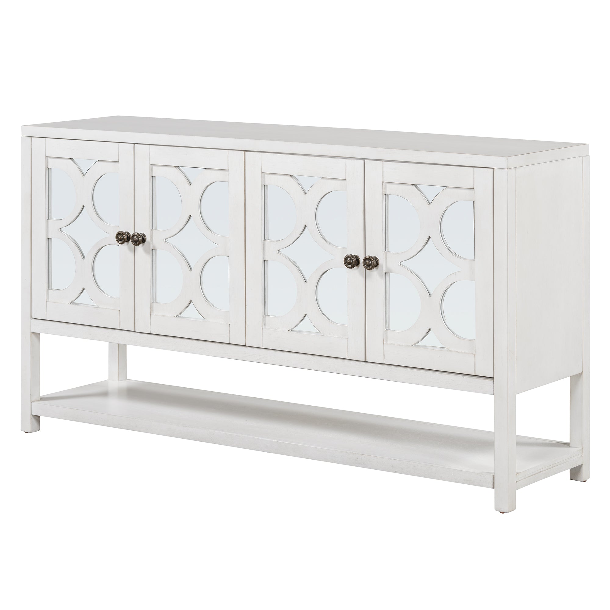 Mirrored Door Console Table