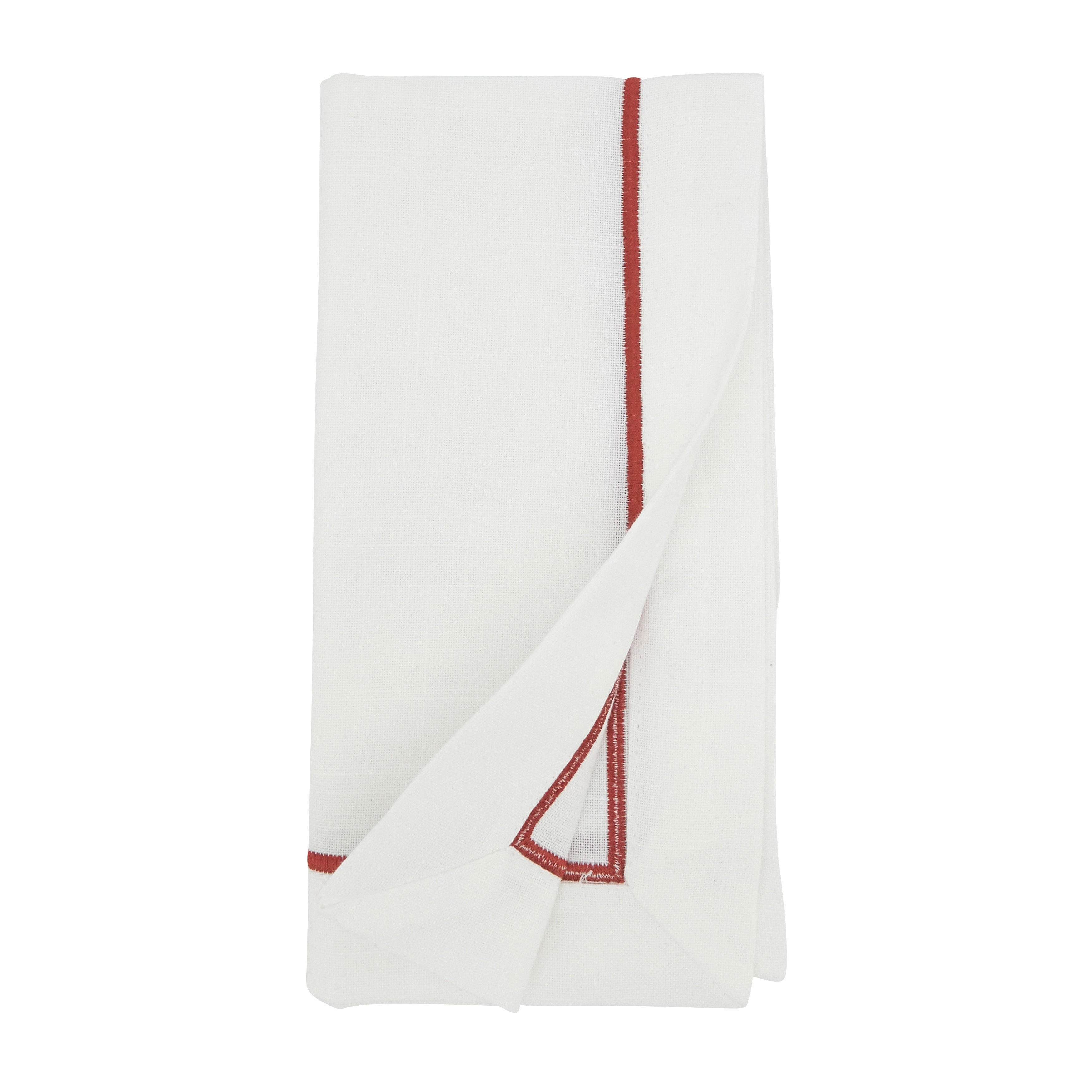 Embroidered Line Design Napkin, Set of 4
