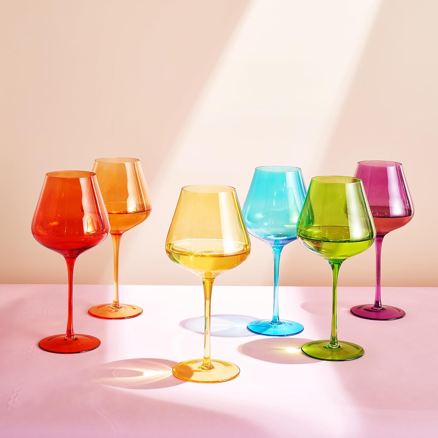 Stagioni Stemmed Wine Glasses Pride, Set of 6