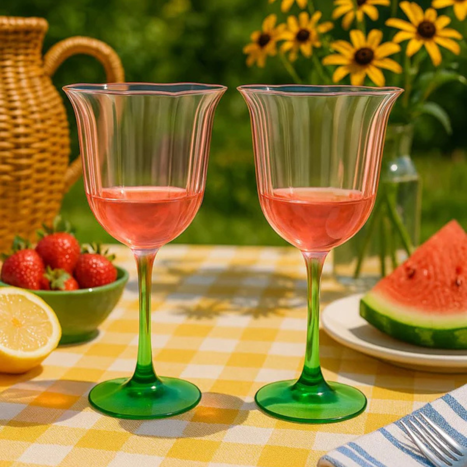 Tulip Wine Glasses Blossom Pink, Set of 2