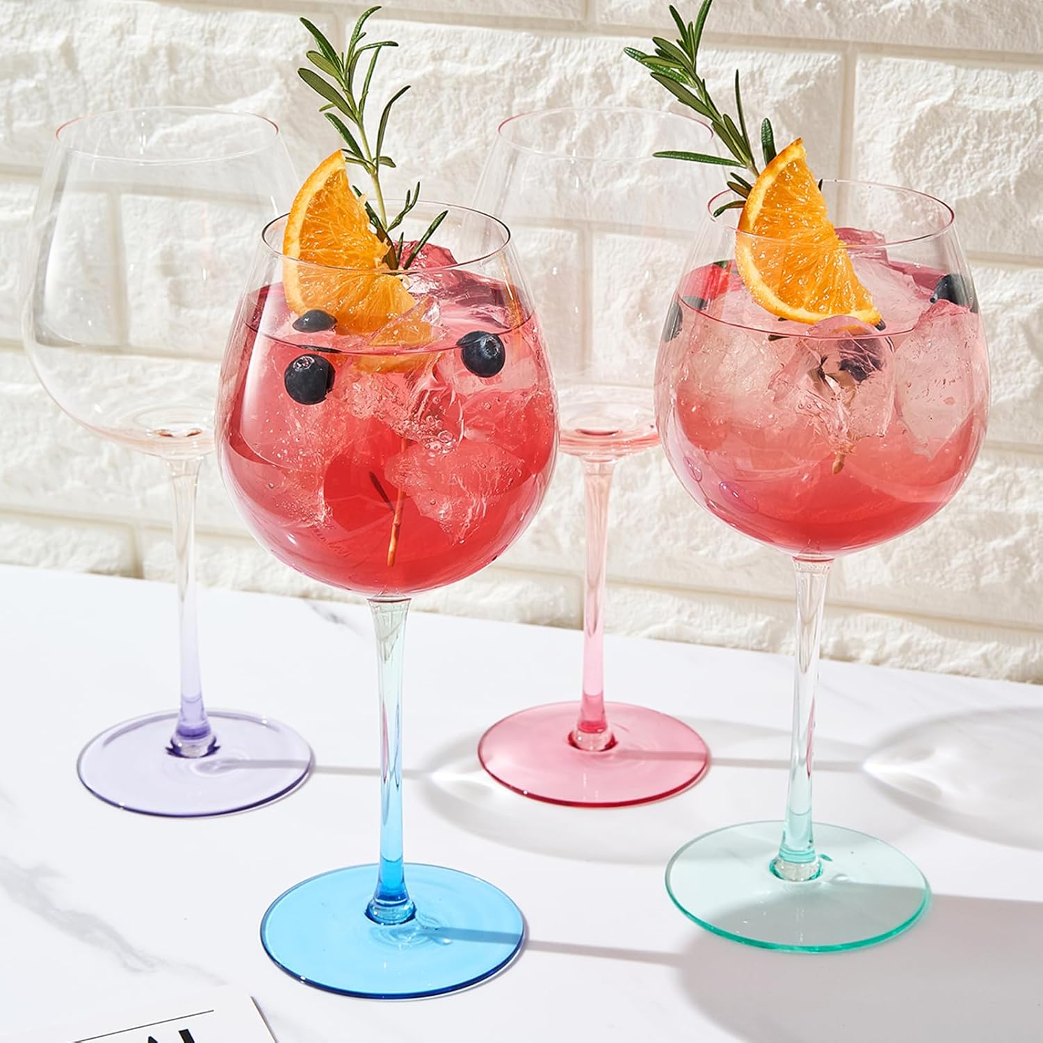 Alba Stemmed Balloon Wine Glasses, Set of 4