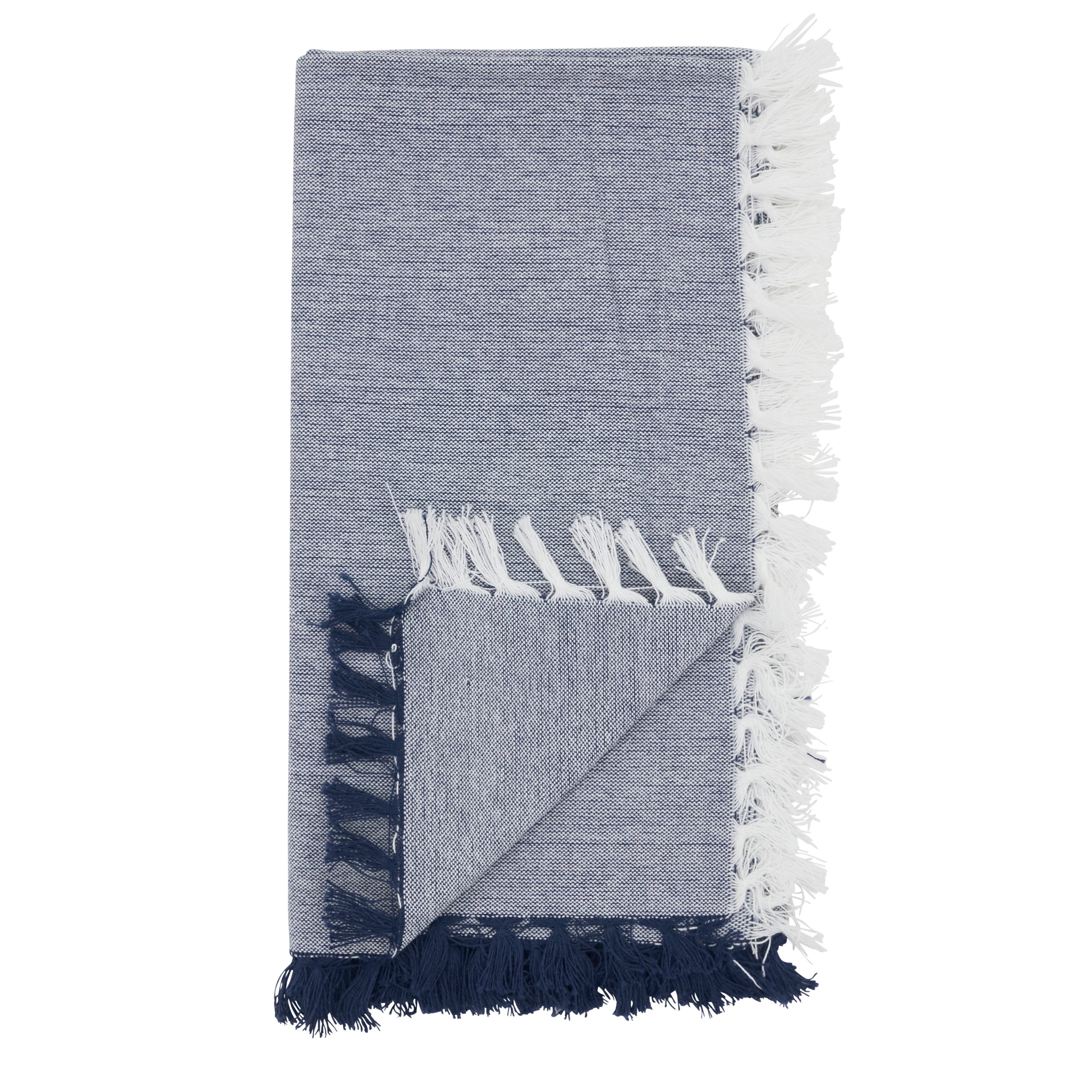 Decorative Cotton Napkins with Fringe Edge Detail, Set of 4