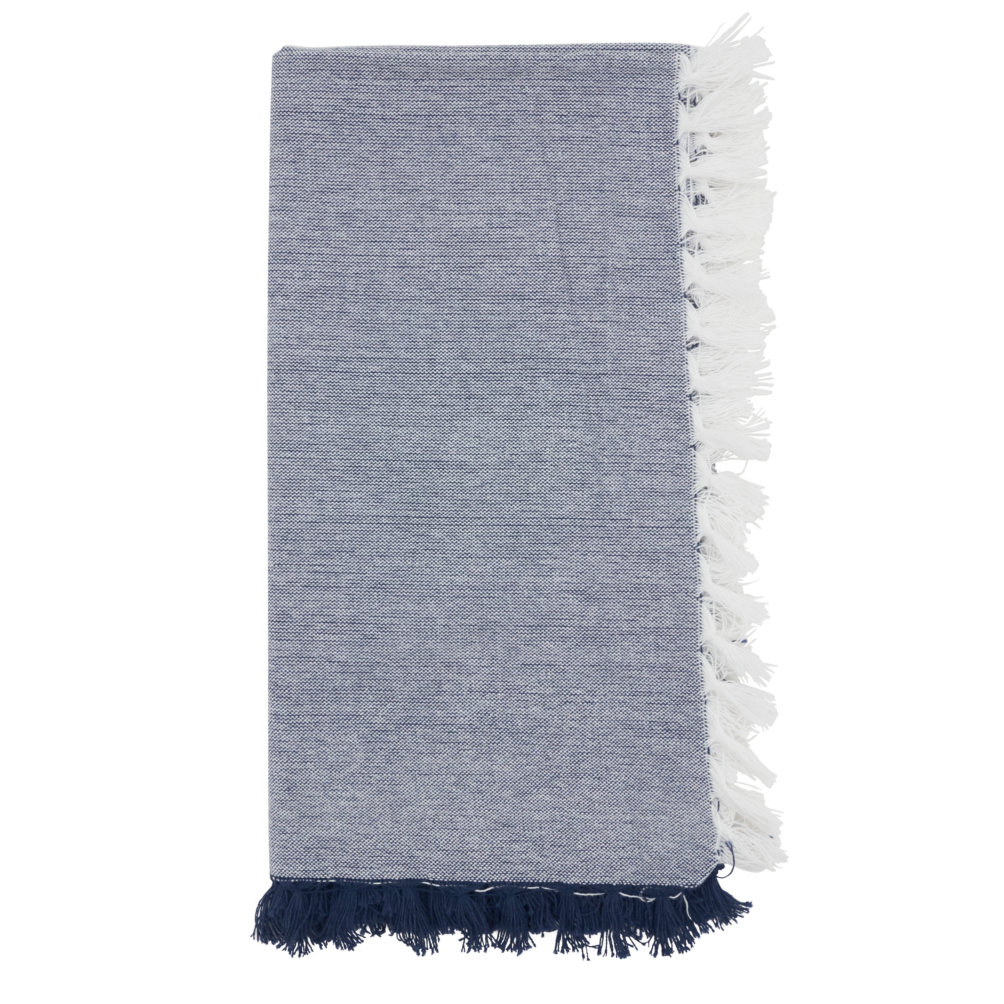Decorative Cotton Napkins with Fringe Edge Detail, Set of 4