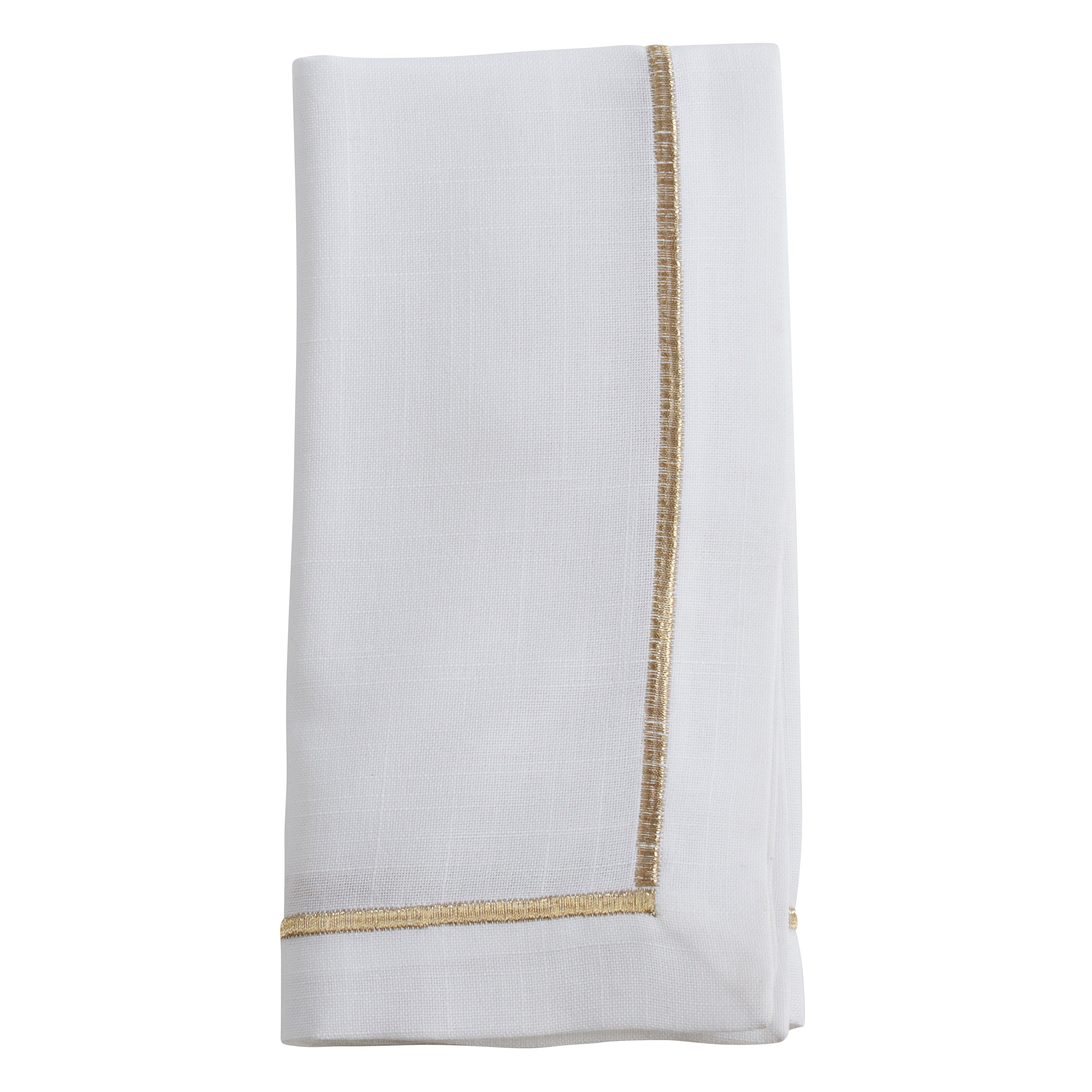 Embroidered Line Design Napkin, Set of 4