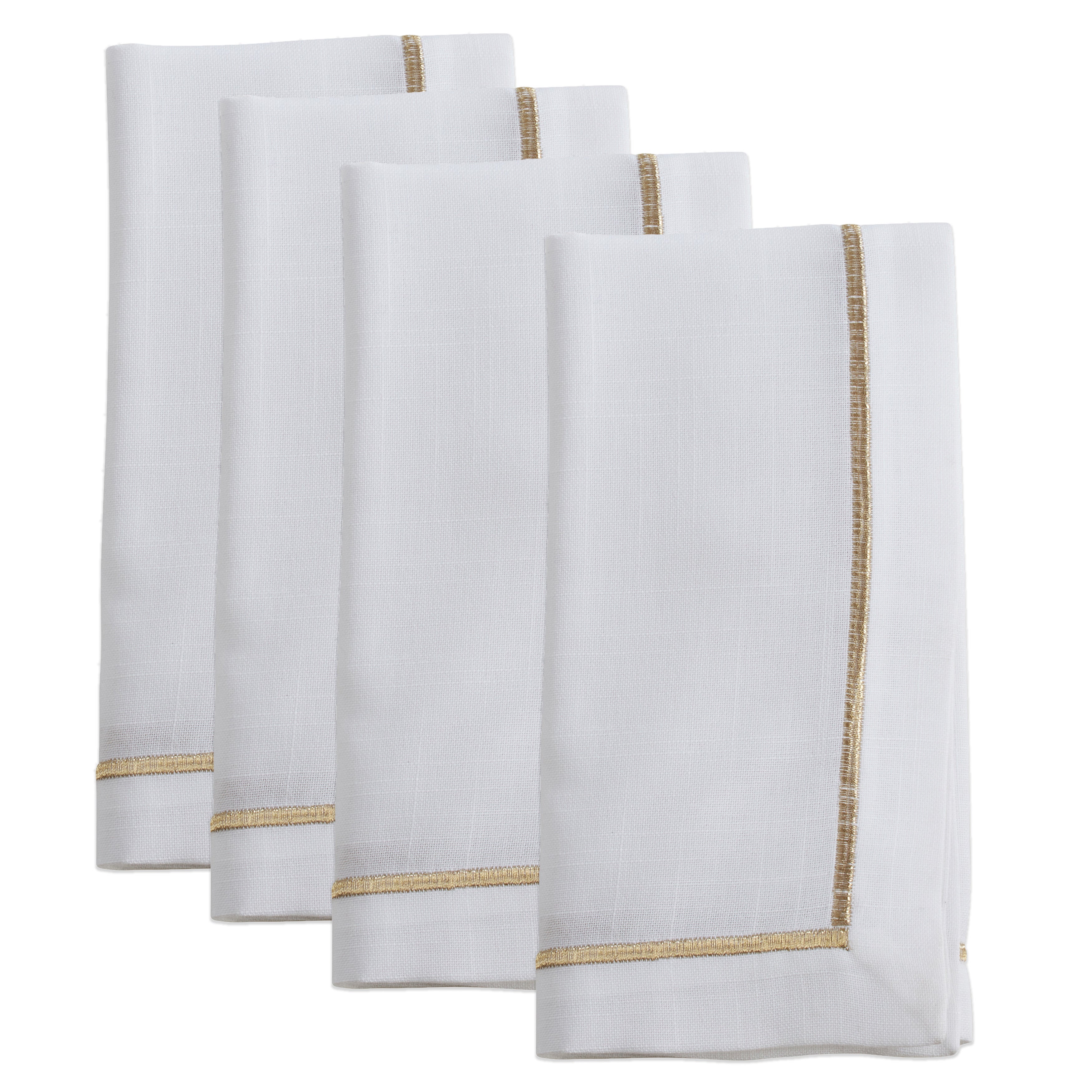 Embroidered Line Design Napkin, Set of 4