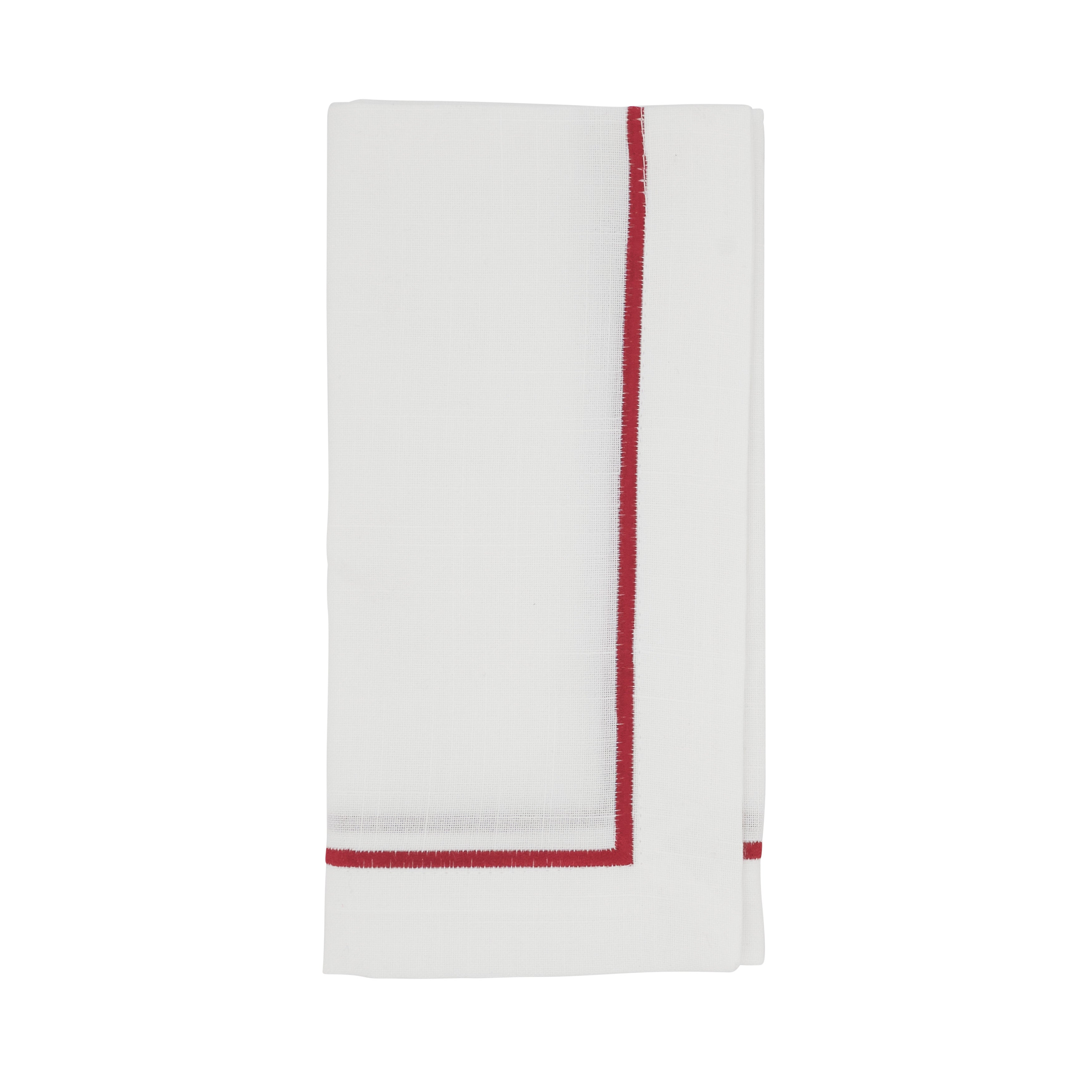 Embroidered Line Design Napkin, Set of 4
