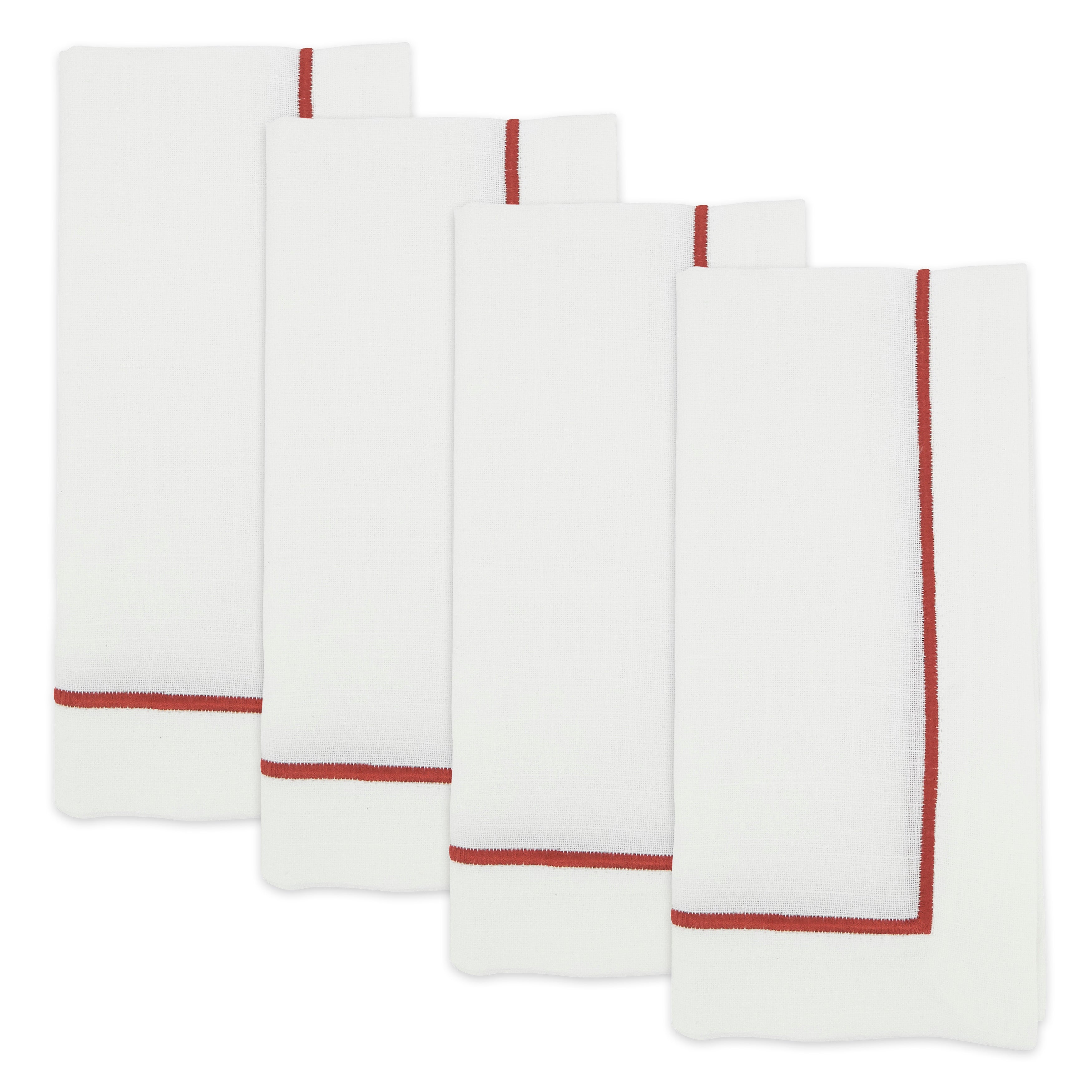 Embroidered Line Design Napkin, Set of 4