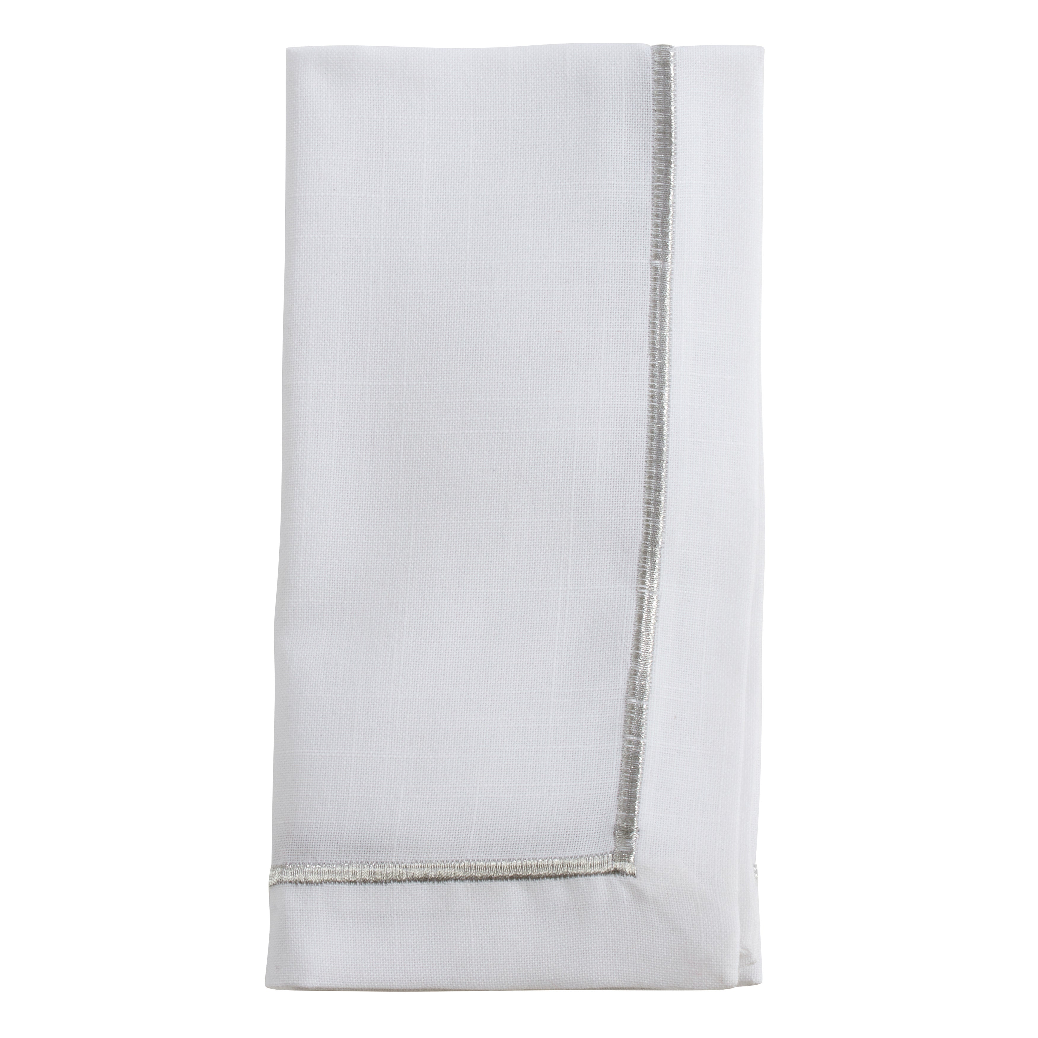 Embroidered Line Design Napkin, Set of 4