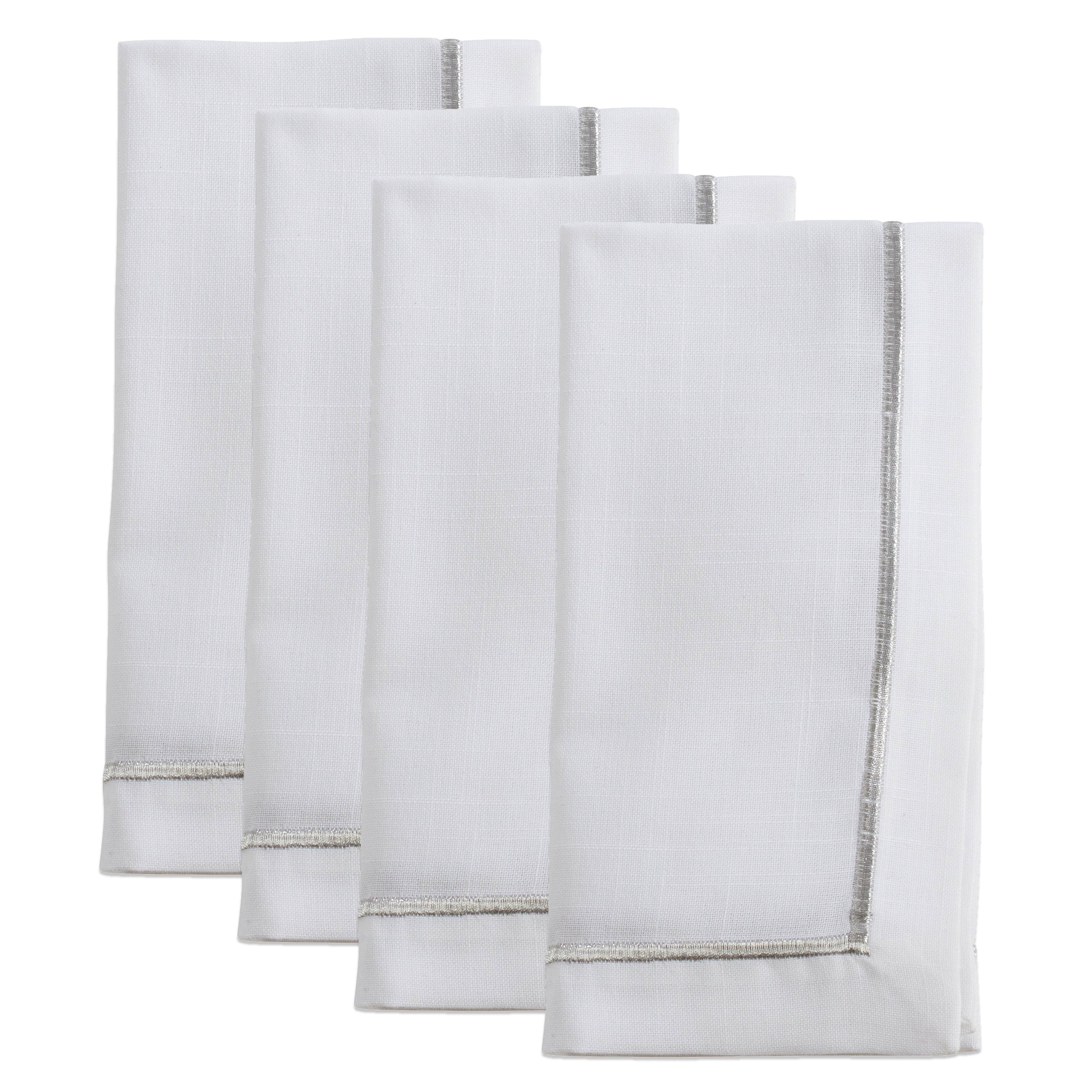 Embroidered Line Design Napkin, Set of 4