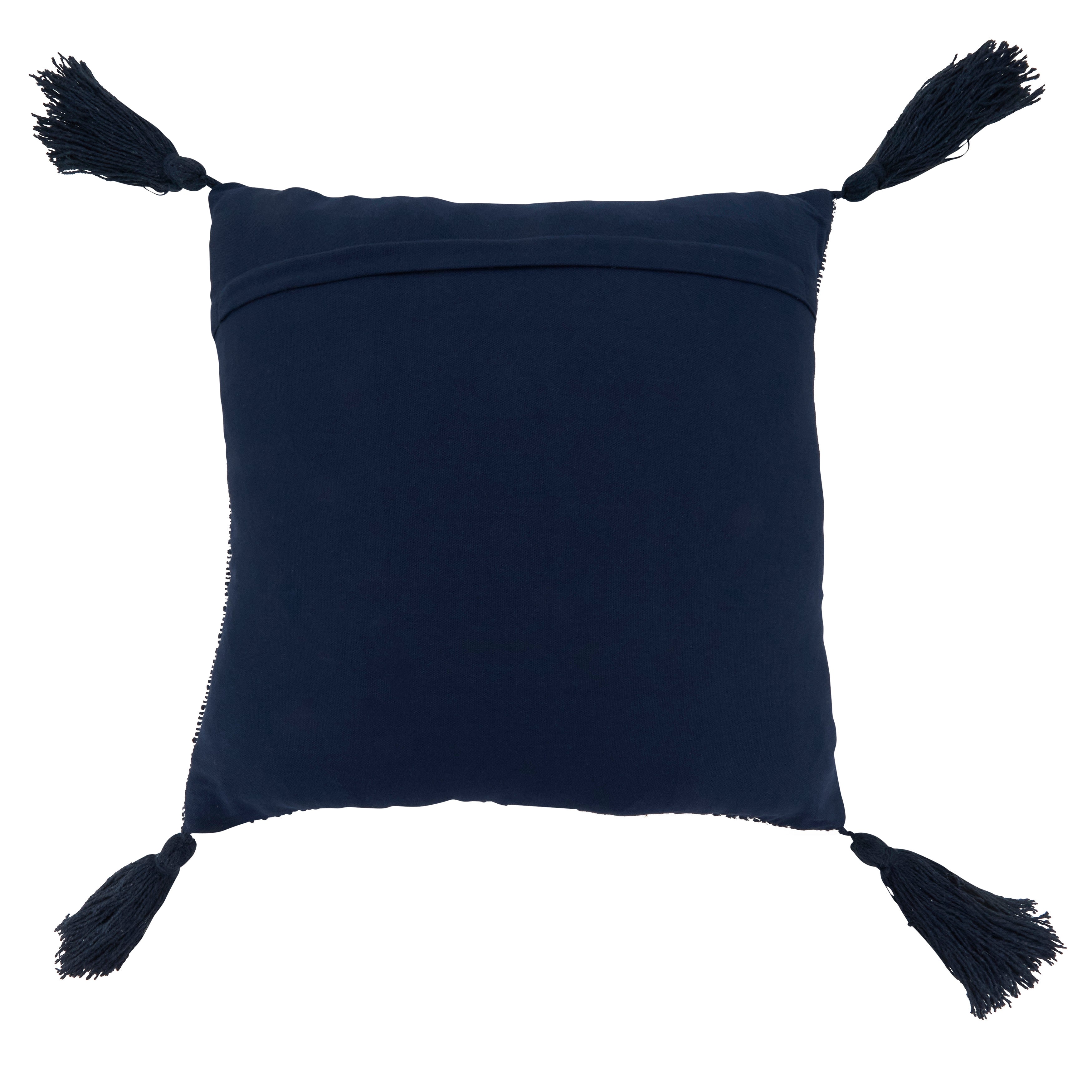 Woven Stripe Cotton-Wool Poly Filled Throw Pillow