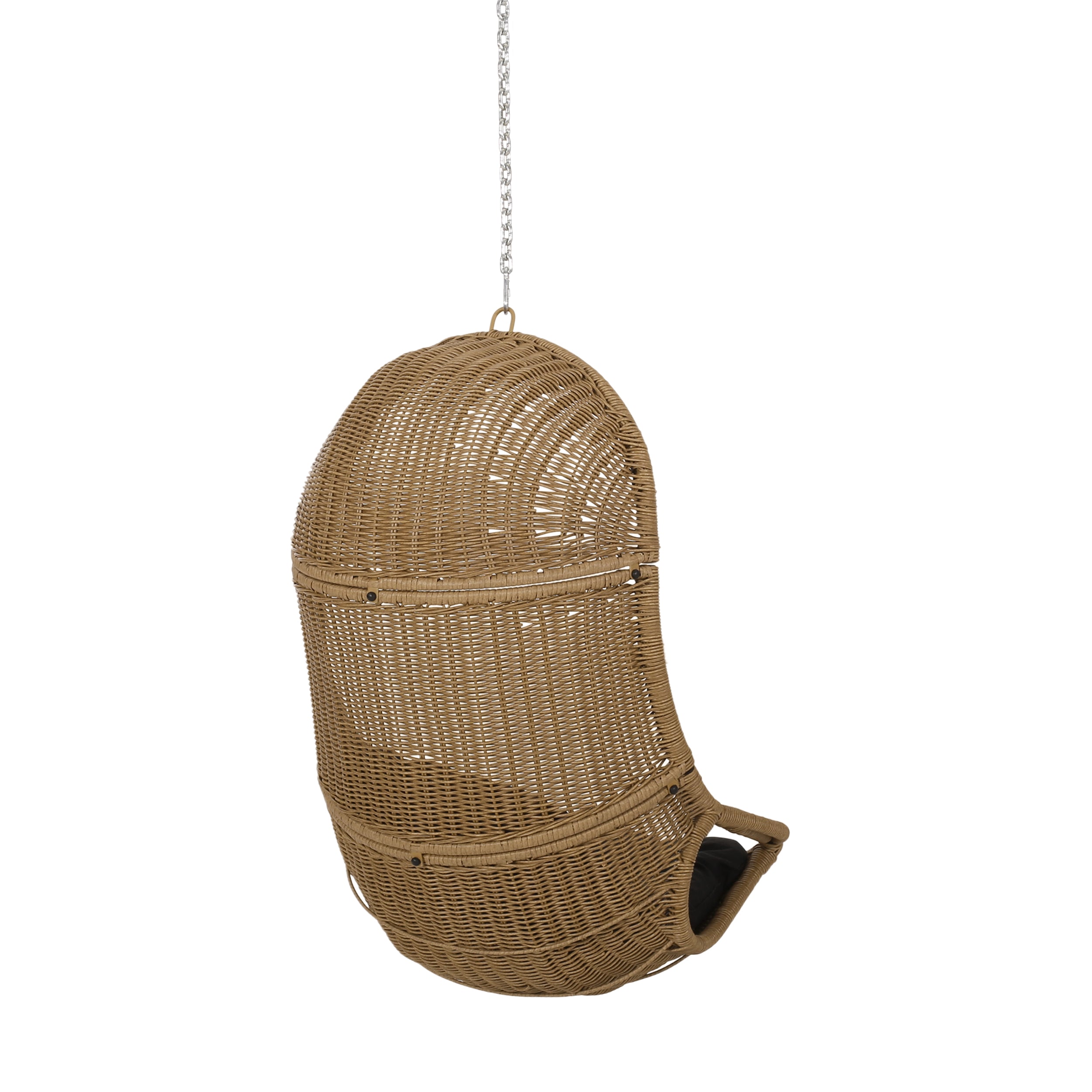 Berrien Outdoor/Indoor Wicker Hanging Swing Chair with 8-Foot Chain