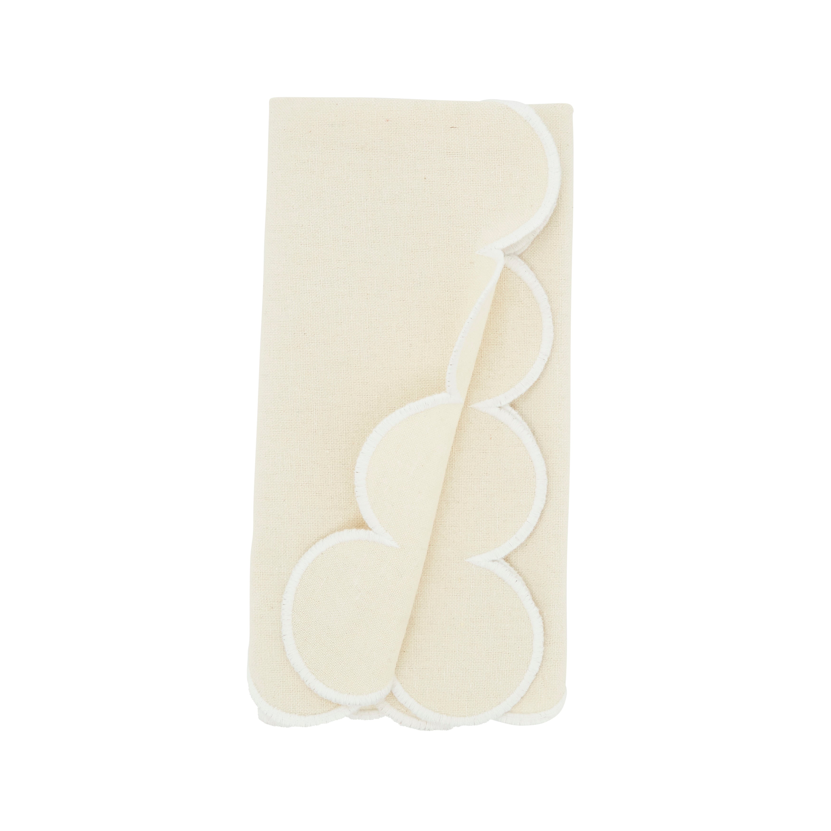 Scalloped Hem Napkin, Set of 4