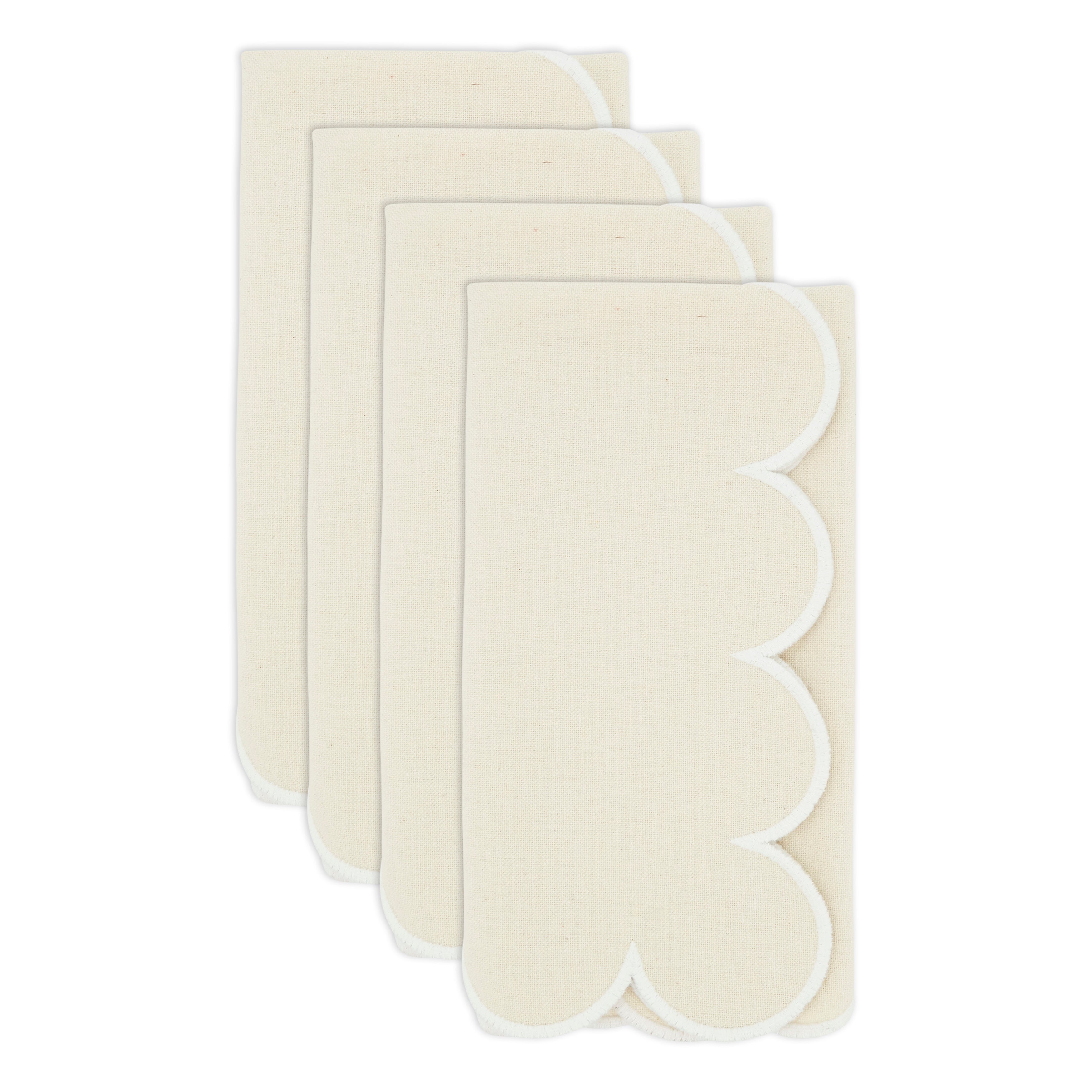 Scalloped Hem Napkin, Set of 4