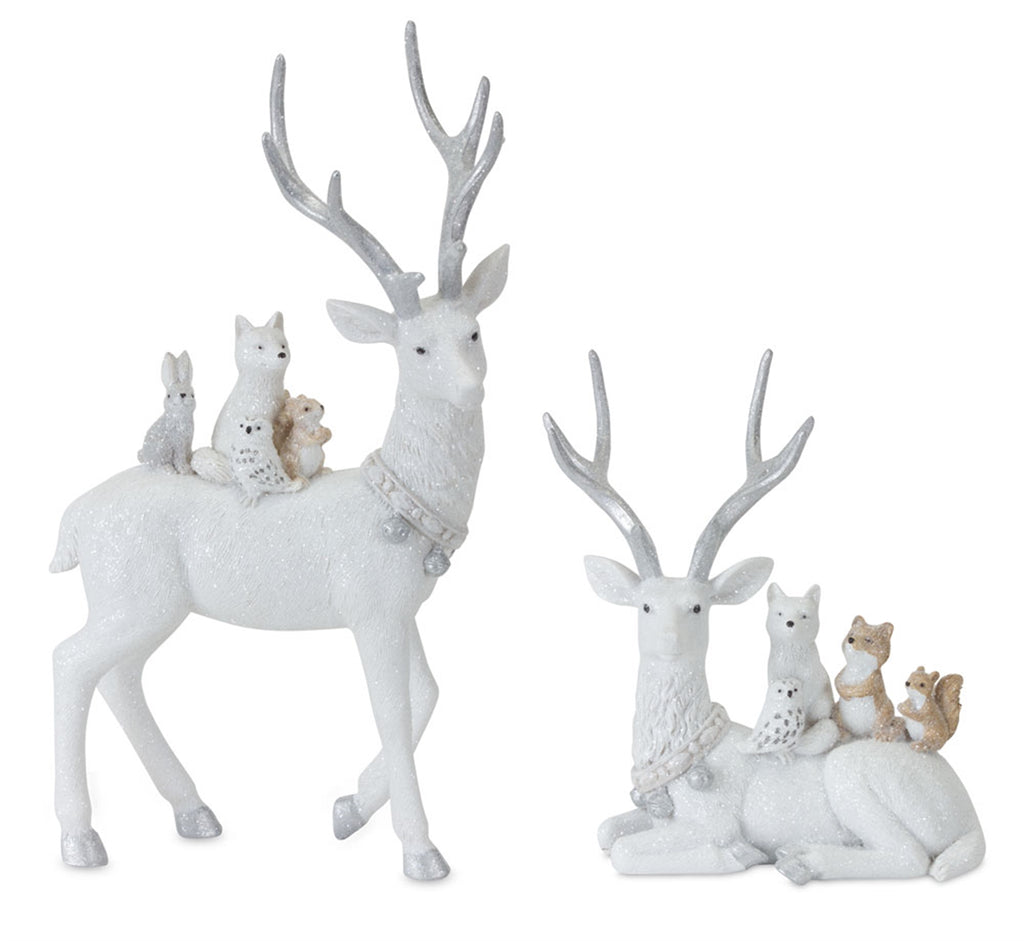 Winter-Deer-with-Woodland-Friends-Figurine-(Set-of-2)-Decor