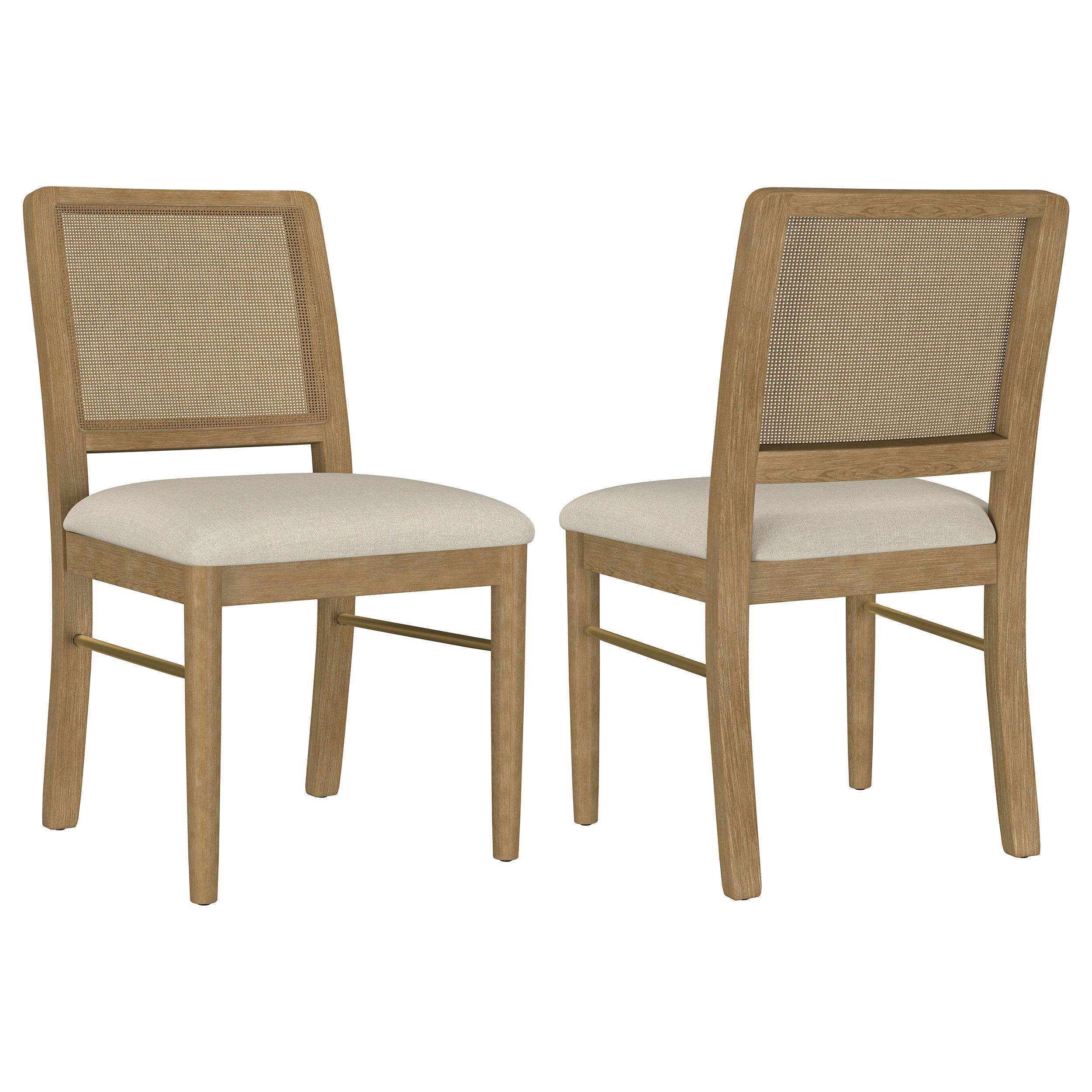 Benson Sand Wash Cane Dining Side Chair, Set of 2