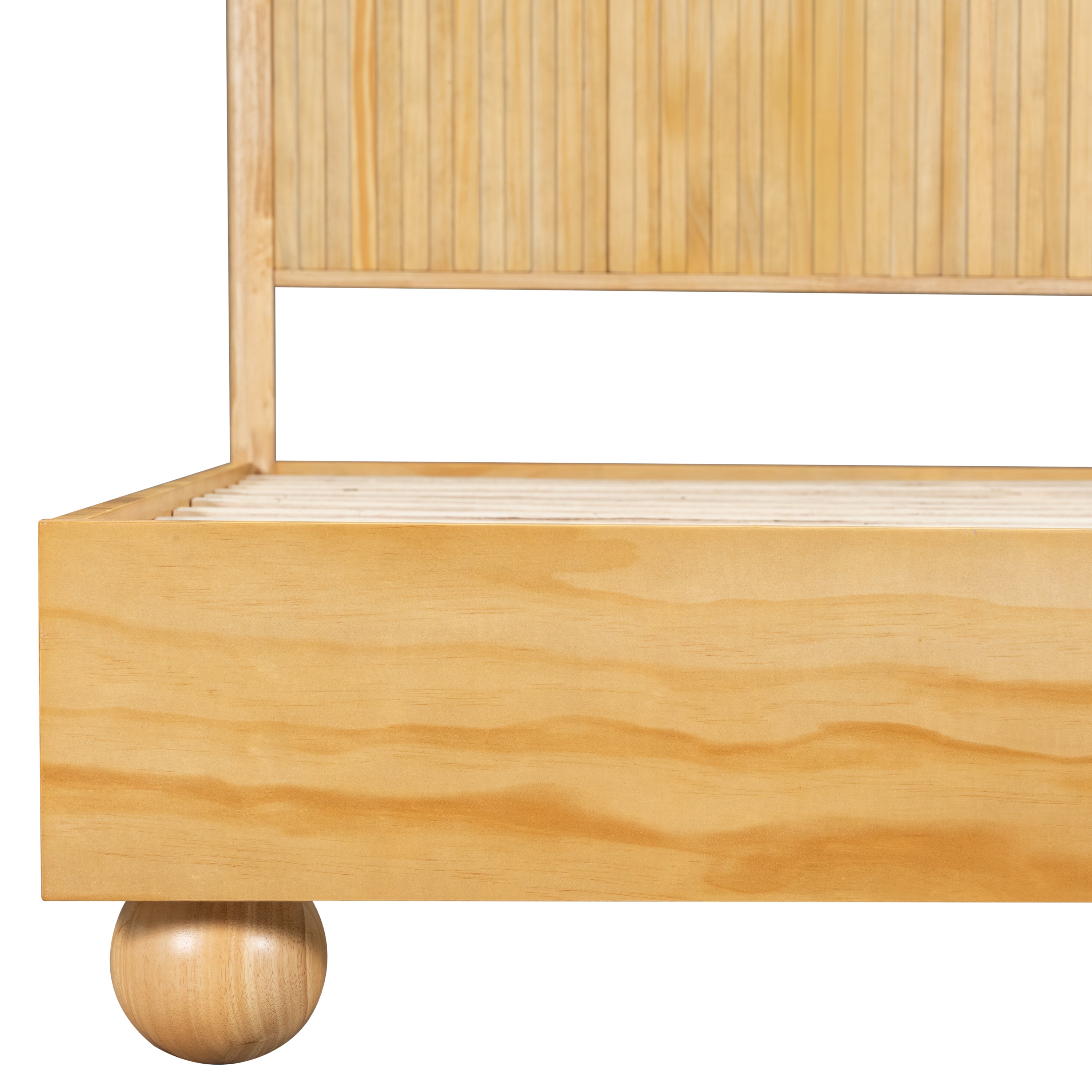 Bed Frame With Reeded Headboard