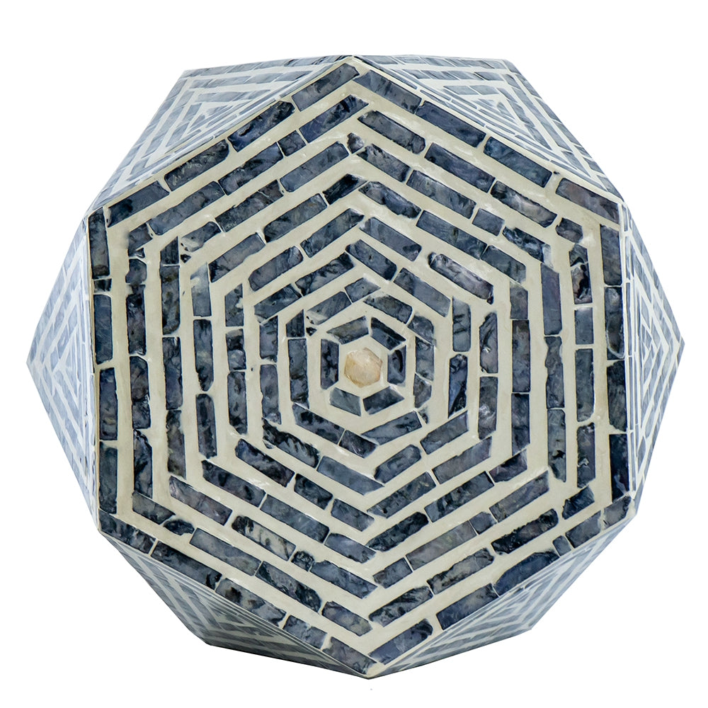 Capiz Hexagon Side Table