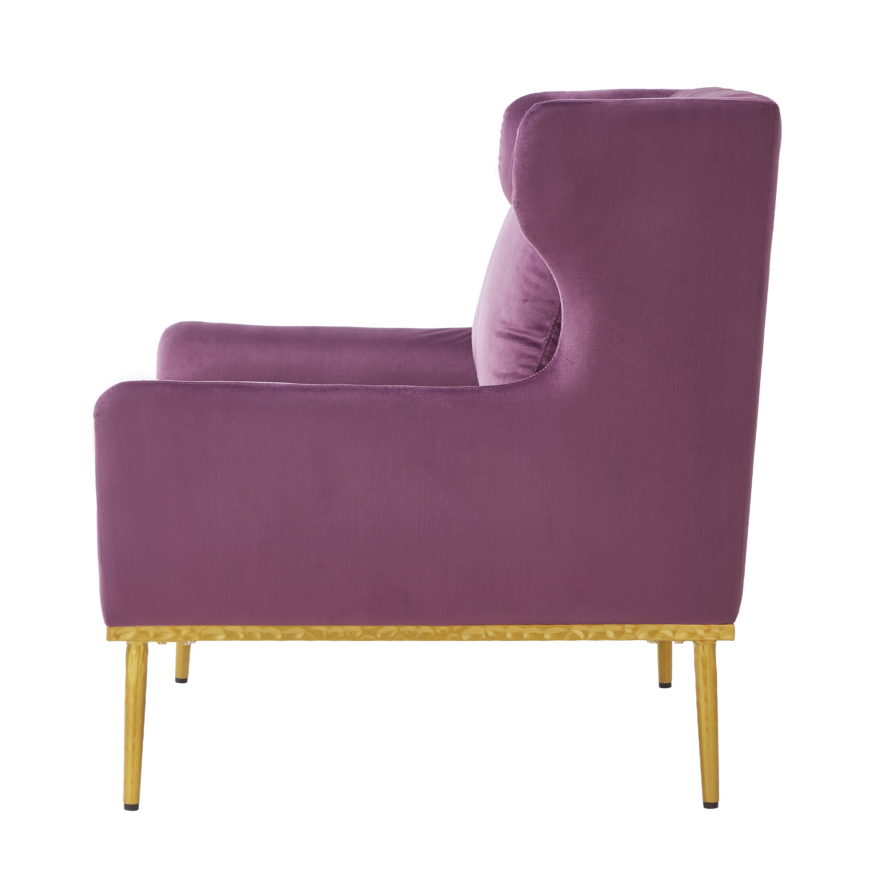 Modern Armchair Velvet Accent Chair Reading Chair Single Sofa Chair for Living Room, Bedroom, or Reading Corner, Beige