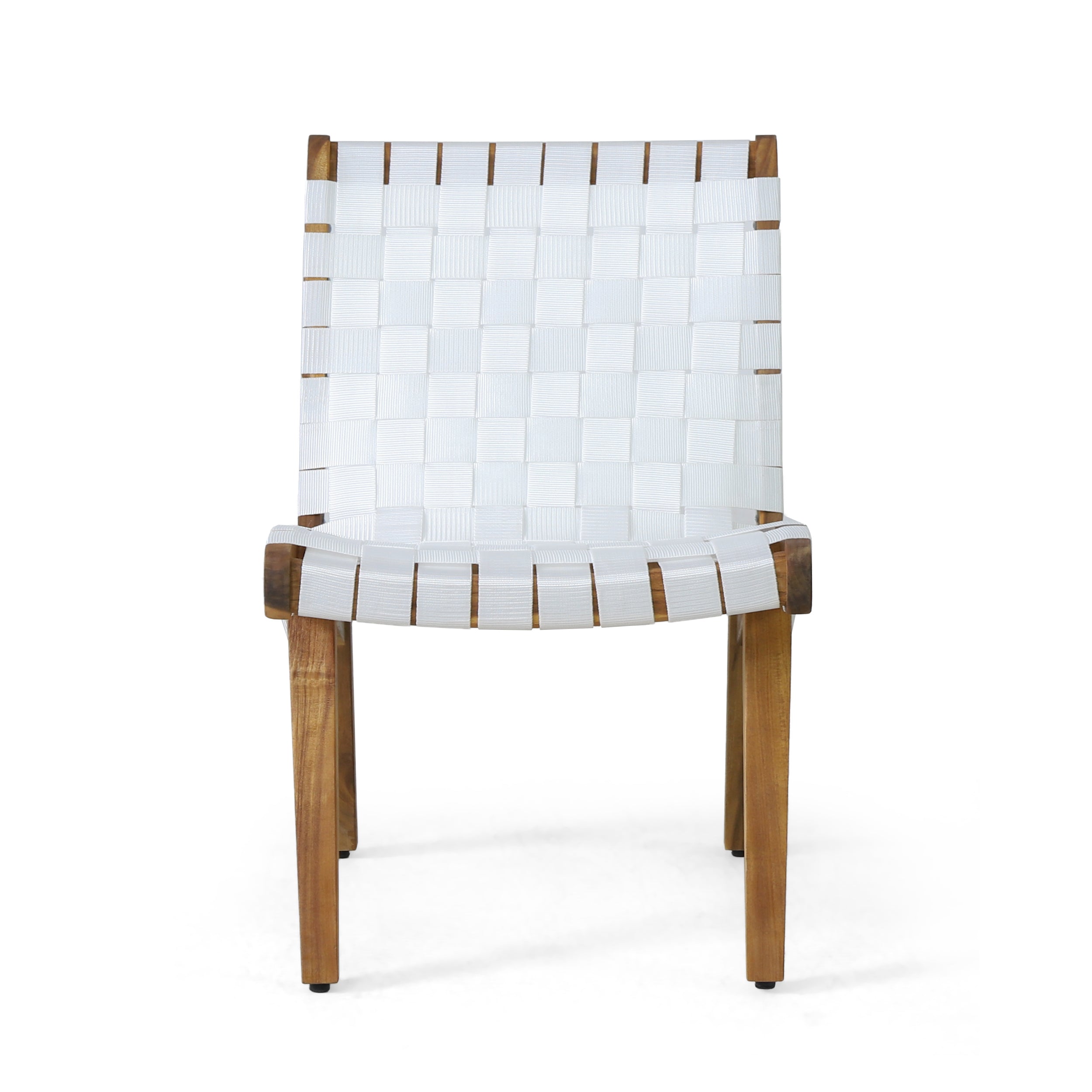 Rhythmus 3-Piece Outdoor Chat Set with 2 Curved Chairs Design and Slatted Table Top