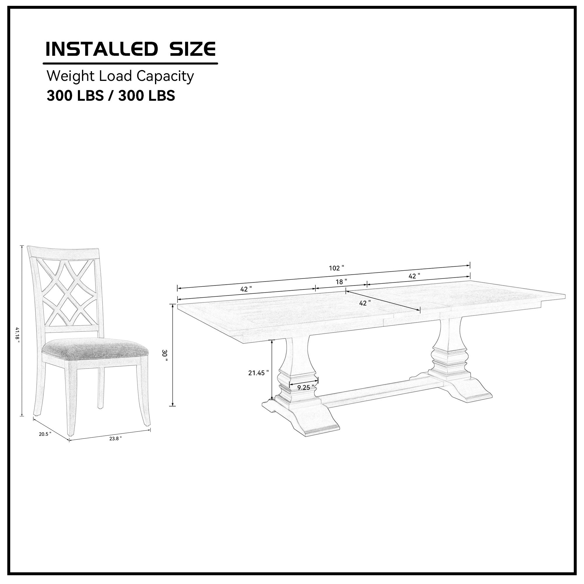 7-Piece Mid Century Extendable Wooden Dining Set