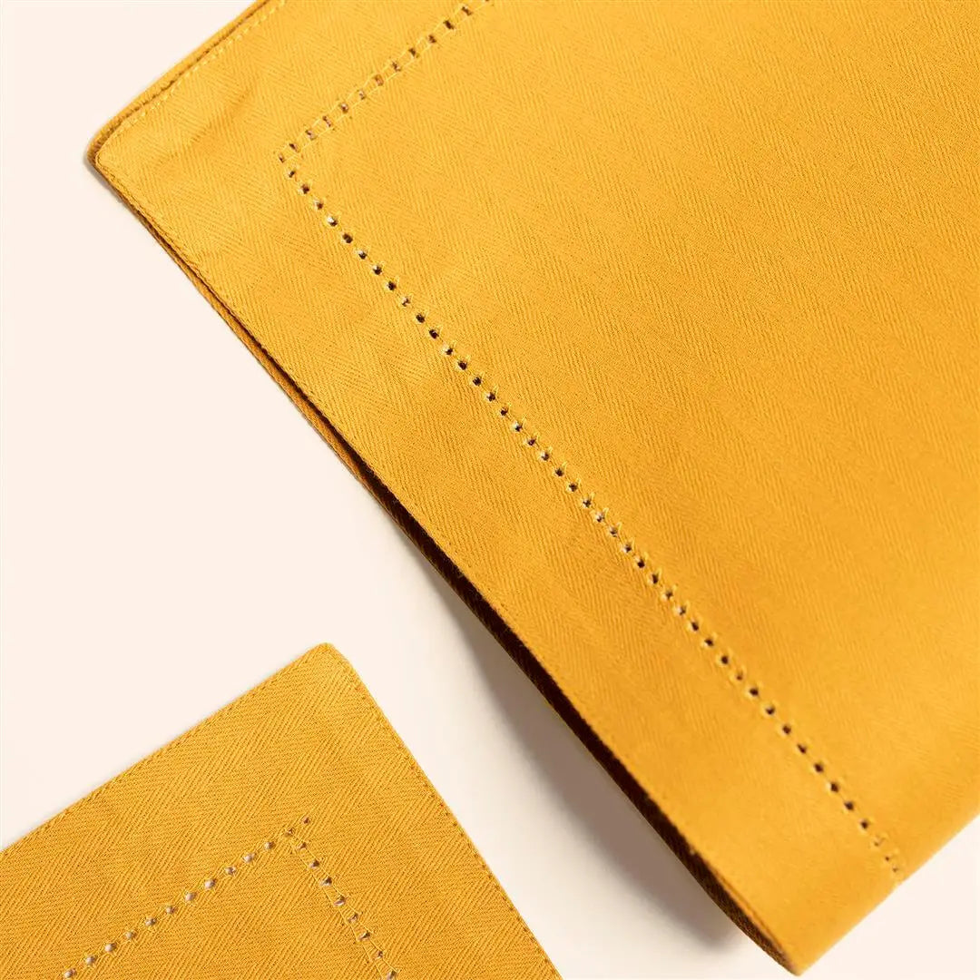 Mustard 100% Cotton Placemats, Set of 6