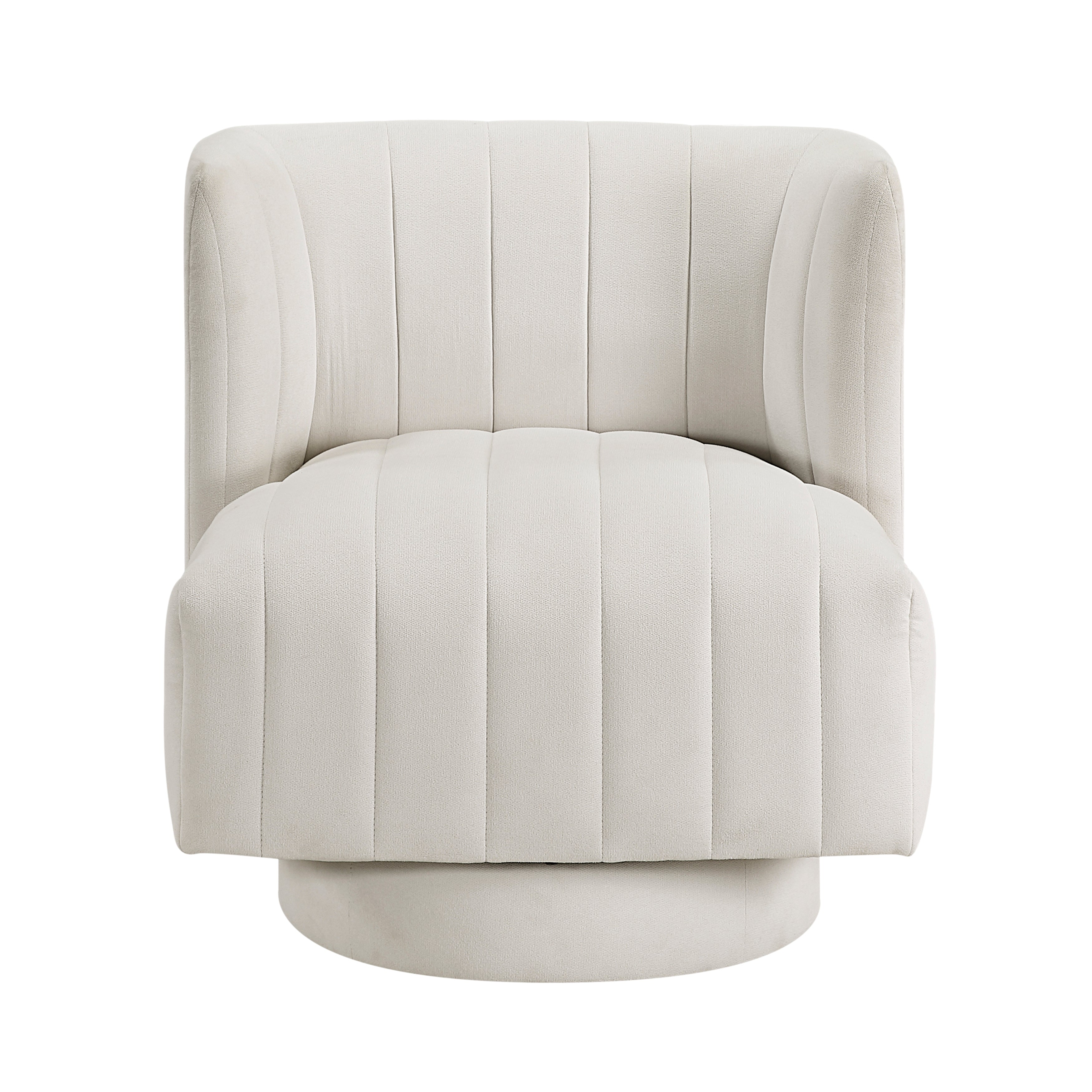 Modern Swivel Chair Upholstered Comfort Aqua Blue Fabric Stylish Living Room Furniture 1pc Accent Chair Contemporary Design Barrel Back
