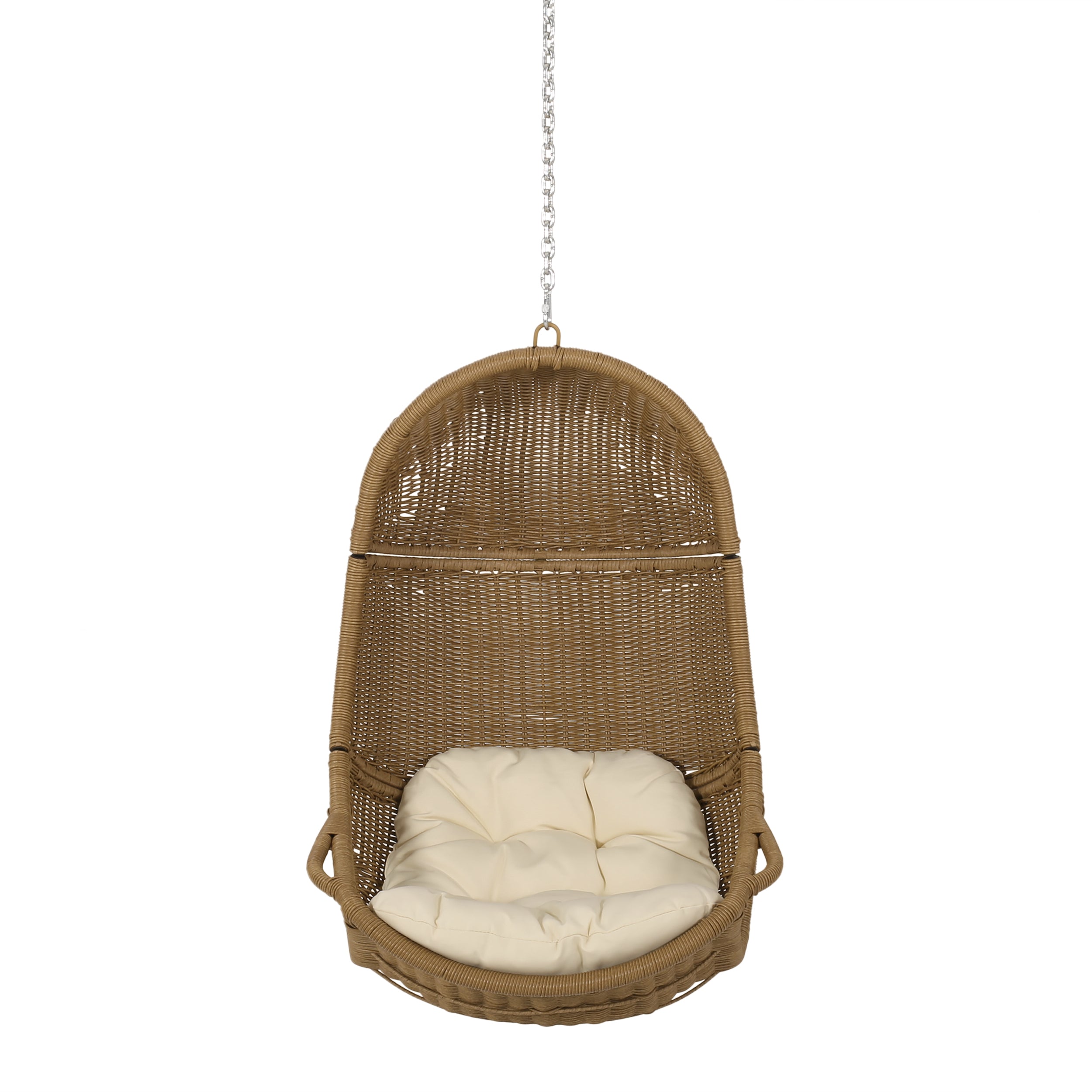Berrien Outdoor/Indoor Wicker Hanging Swing Chair with 8-Foot Chain
