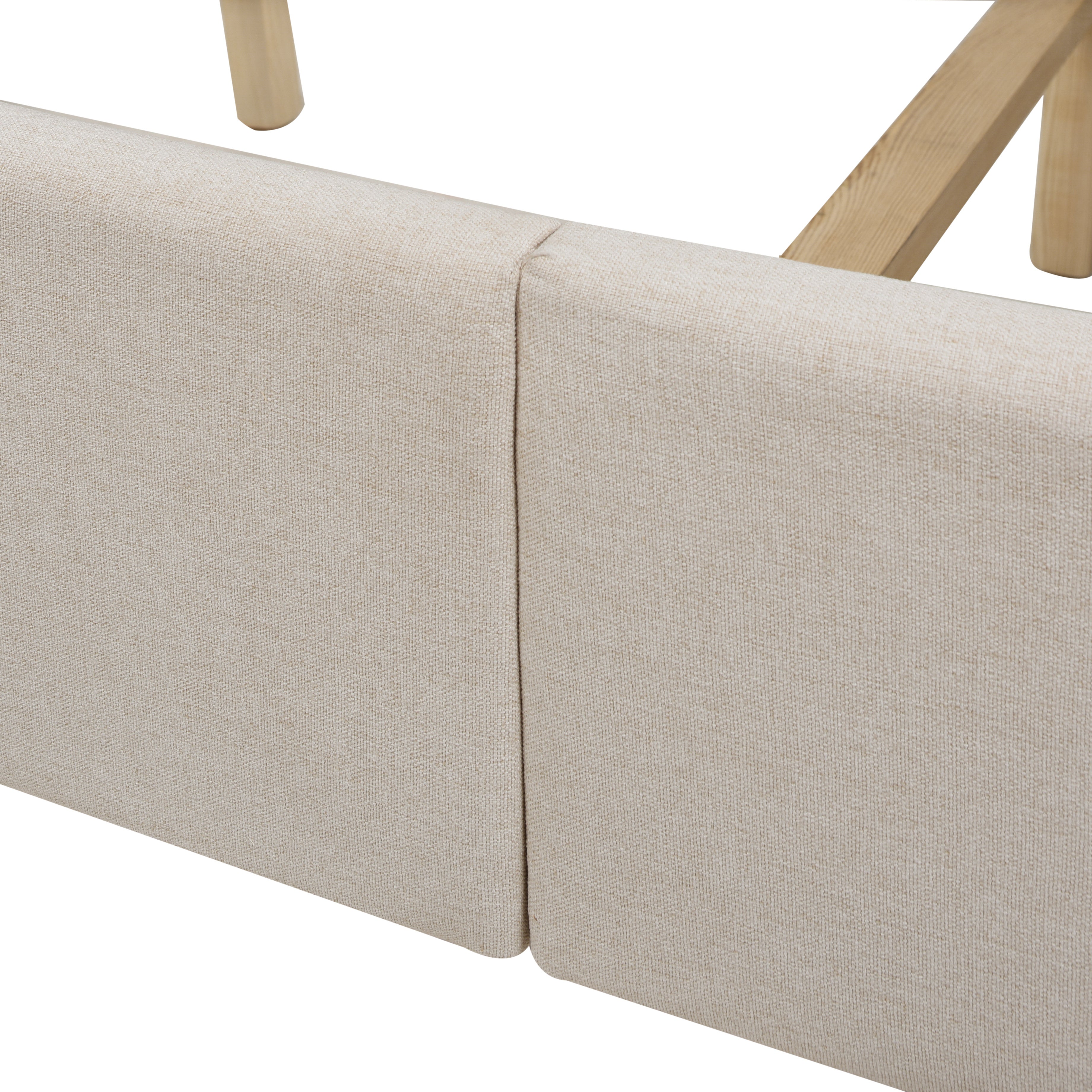Queen Size Upholstered Bed with Button Tufting and Nailhead Trim