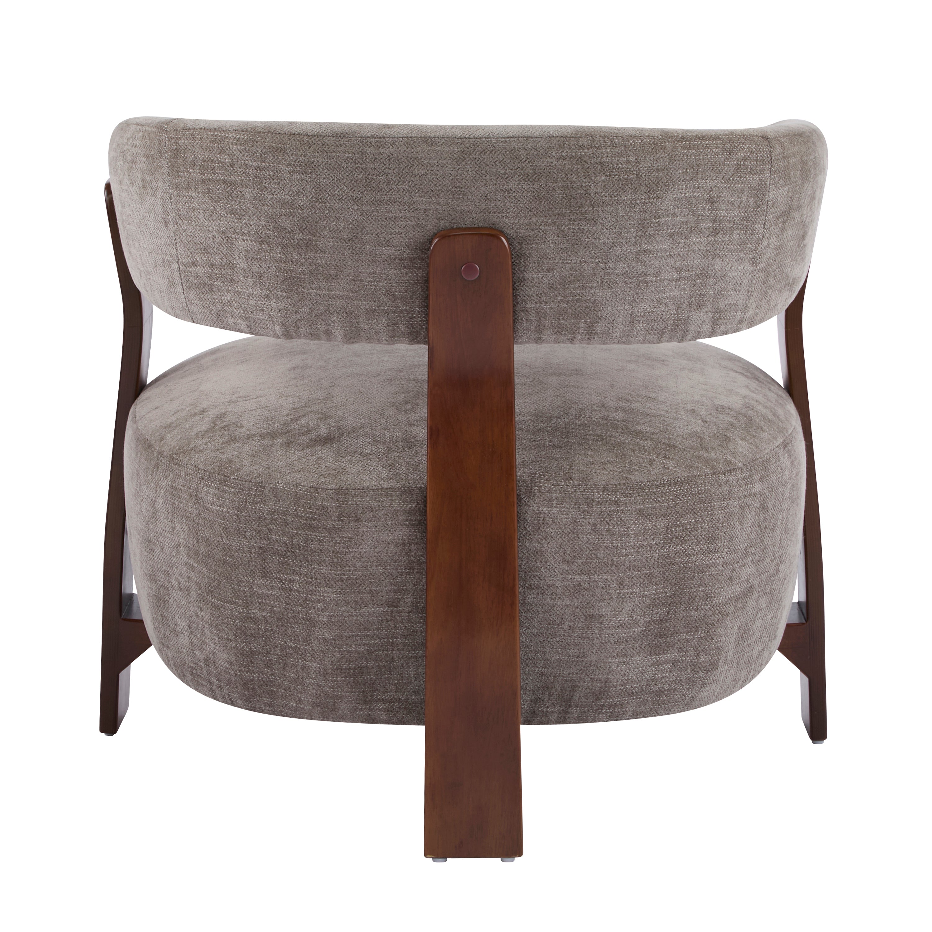 Modern Open-Back Accent Chair with Wooden Frame