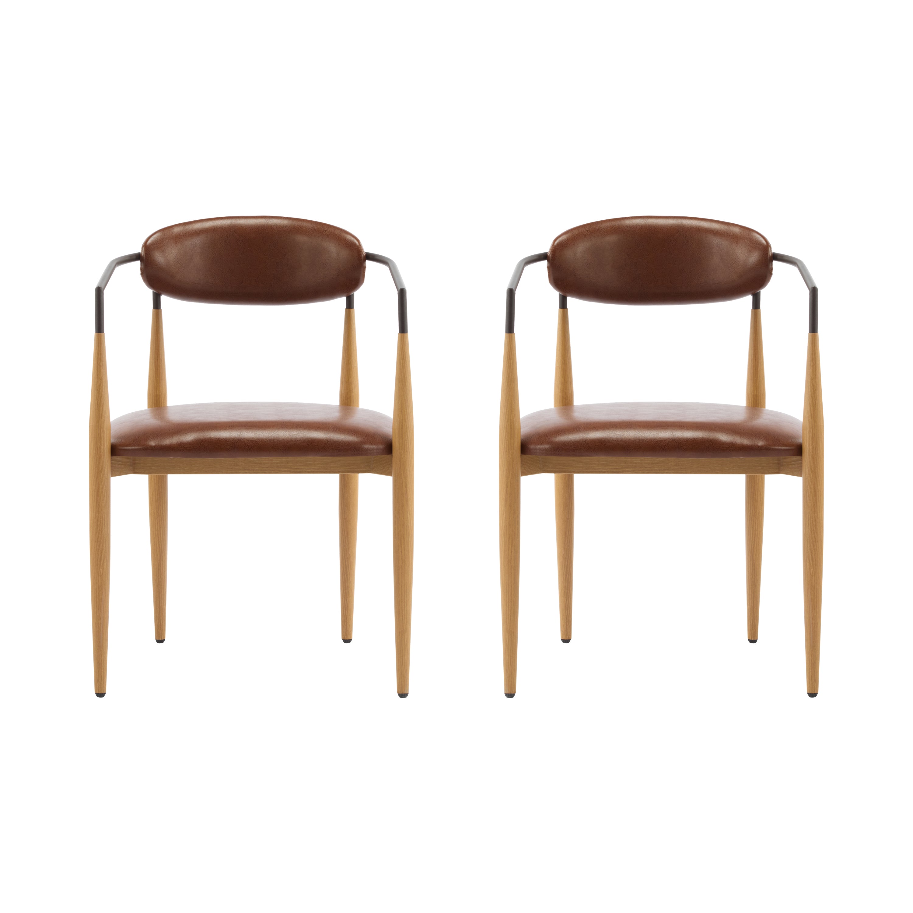 Fielding Mid-Century Modern Dining Chair, Set of 2