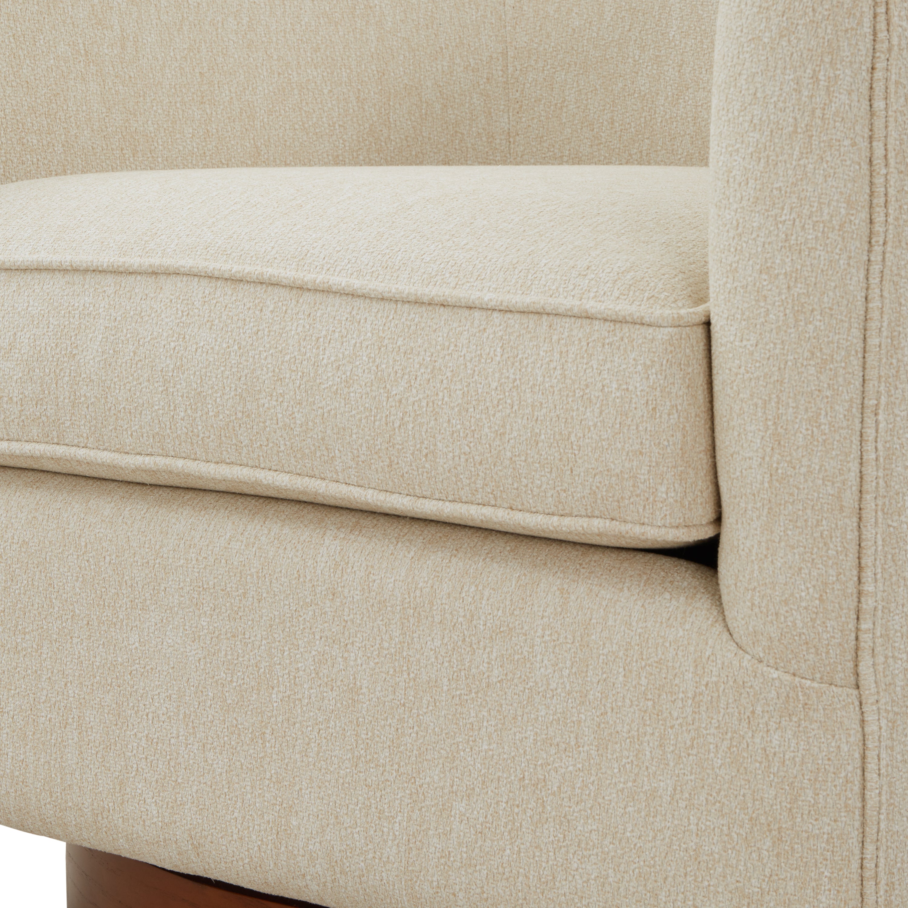 Miramar Swivel Club Accent Chair with Wood Base