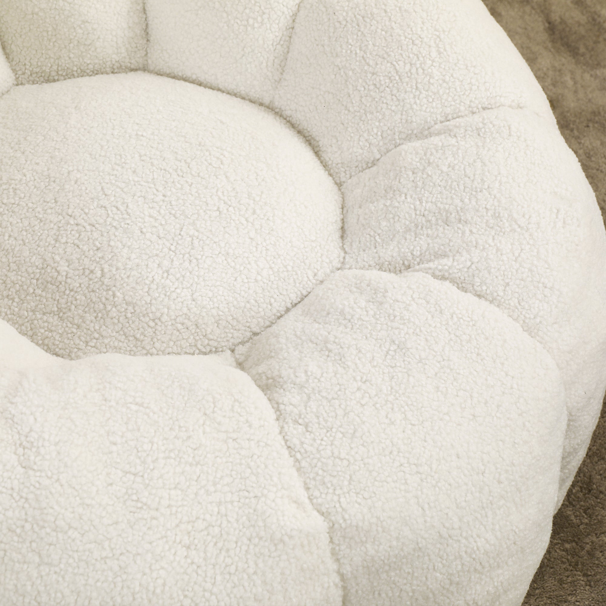 Plush Faux Fur Bean Bag Chair with Armrests