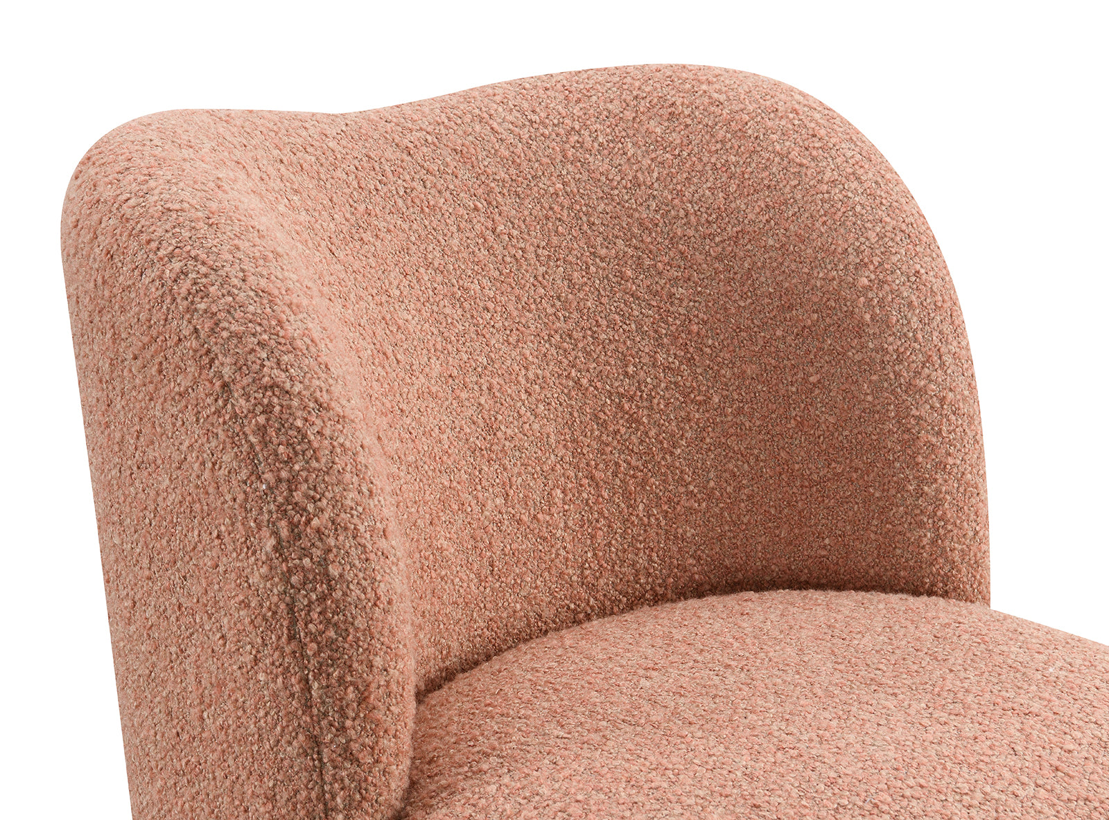 Modern Boucle Upholstered Accent Chair with Ball Feet
