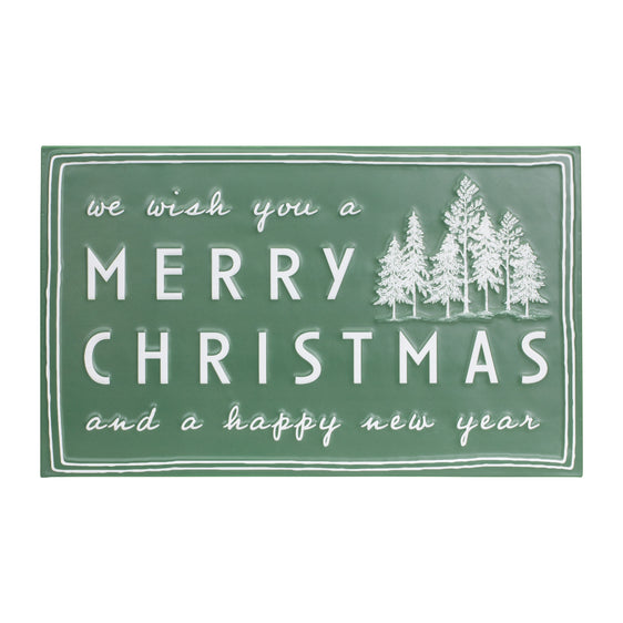 Rustic Metal Merry Christmas Sentiment Sign 24"
