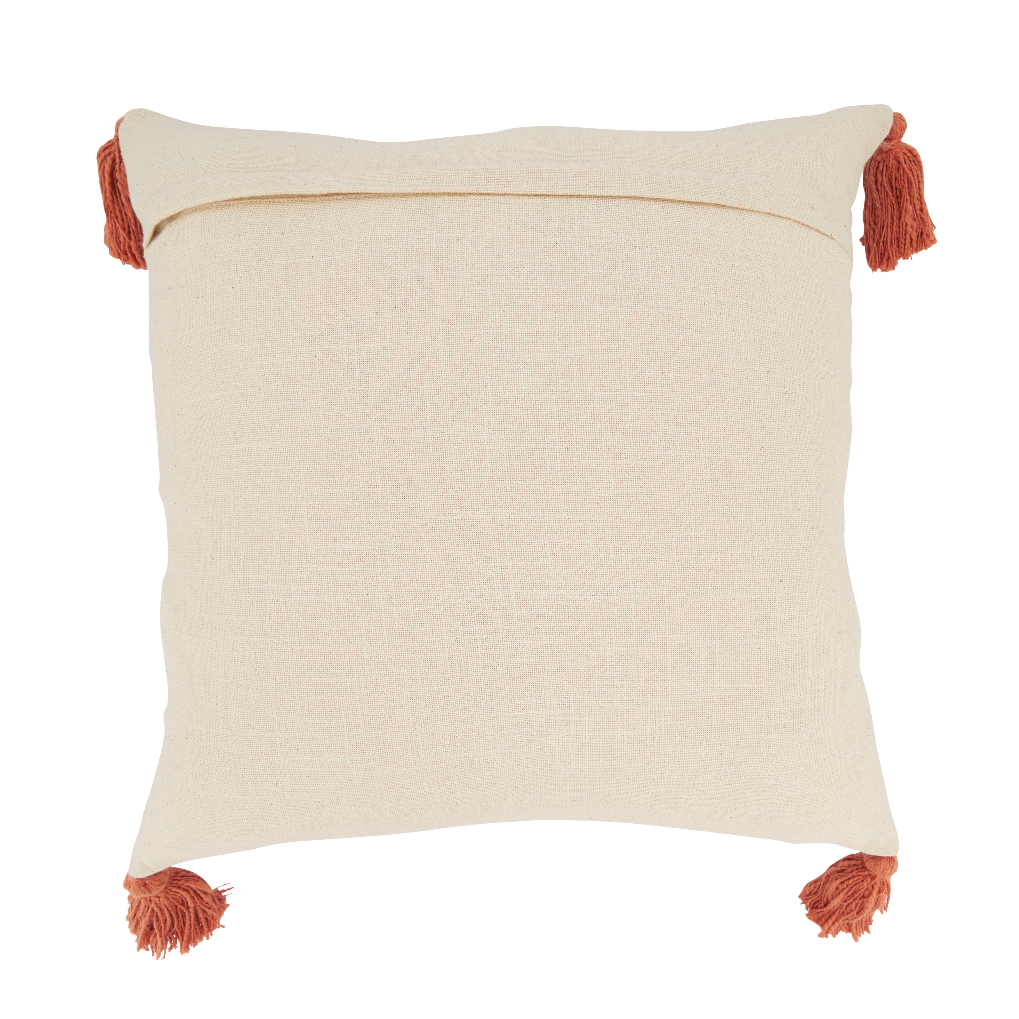 Elegant Embroidered Coral Poly Filled Pillow