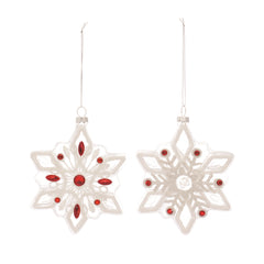White-Glass-Snowflake-Ornament-with-Red-Bead-Accent-(Set-of-12)-Ornaments