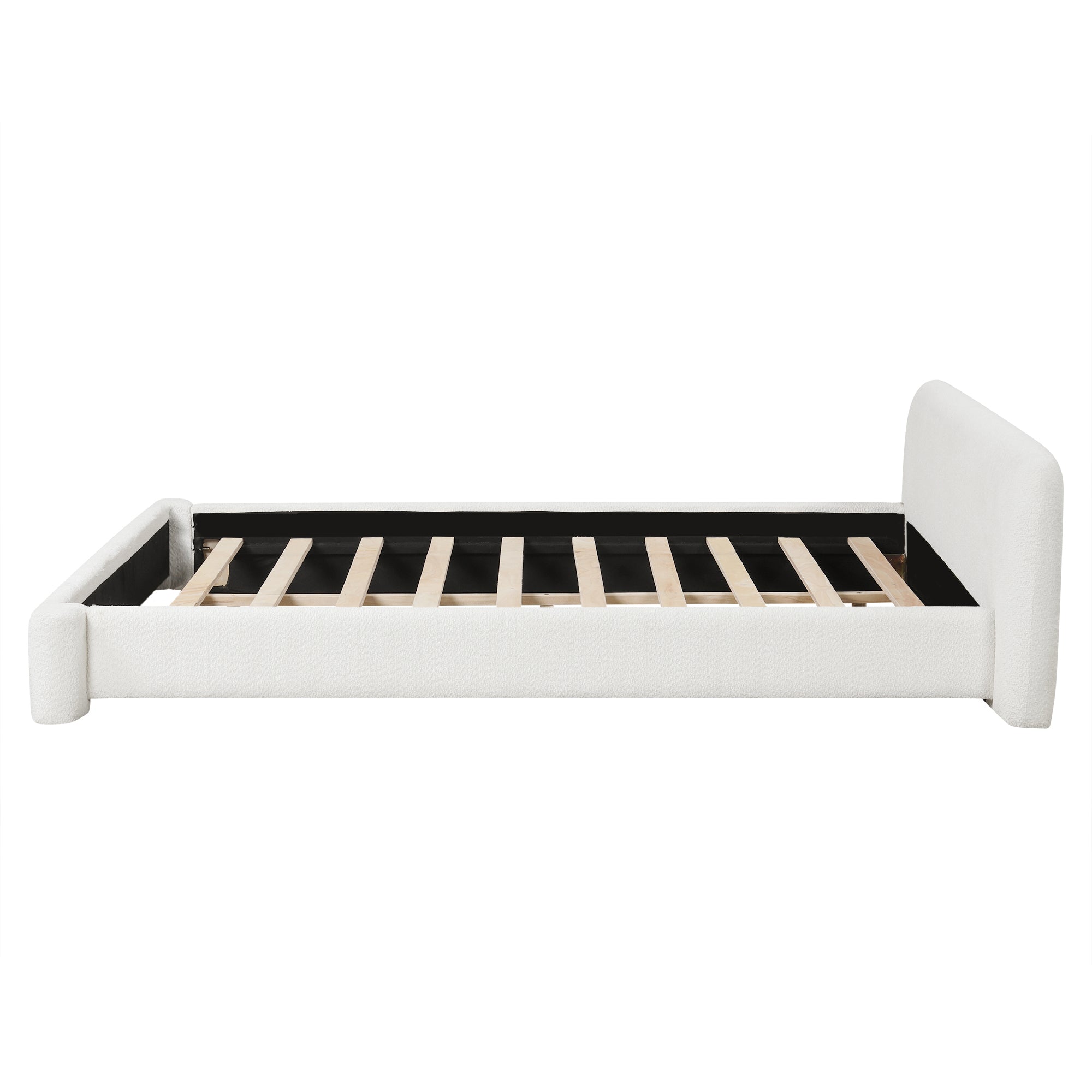 Cozy White Bouce Upholstered Bed