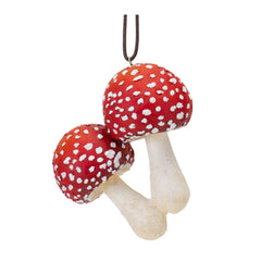 Speckled Mushroom Tree Ornament (Set of 6)