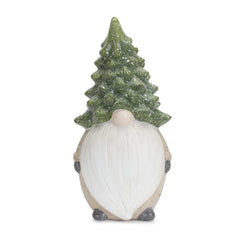 Terra Cotta Gnome Figurine with Pine Tree Hat (Set of 2)